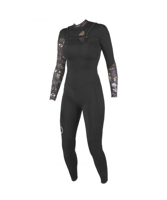 Sooruz Fullsuit DIVINE 5/4/3 Front-Zip OYSTERPRENE Black Våddragt