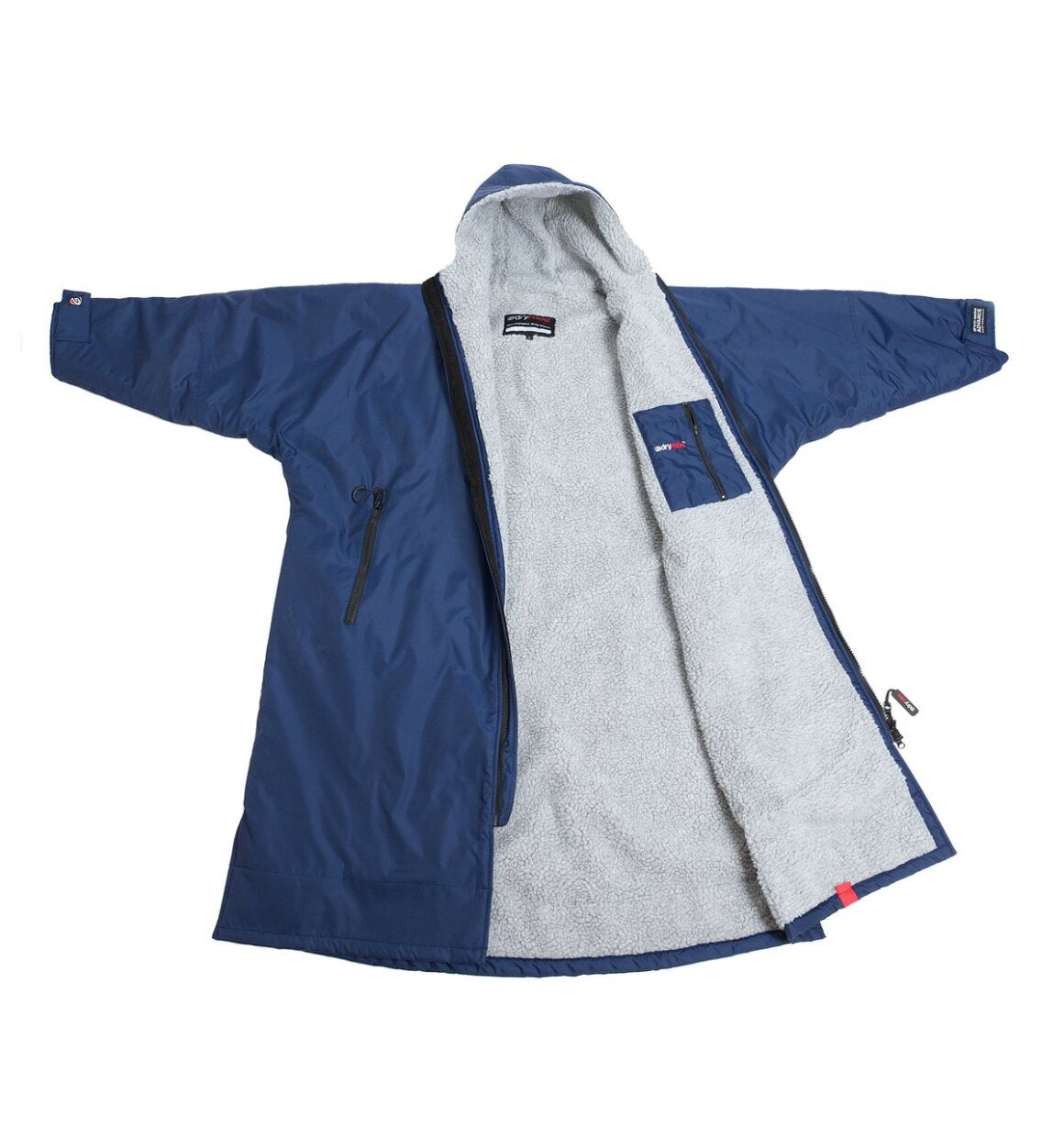 Dryrobe advance long sleeve poncho | voksne | navy/grey