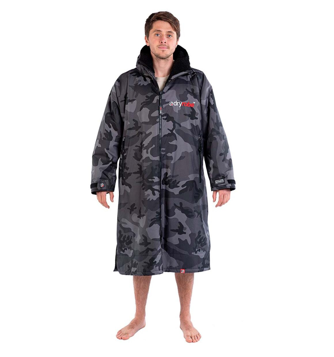 Dryrobe advance long sleeve poncho | voksne | black/camo