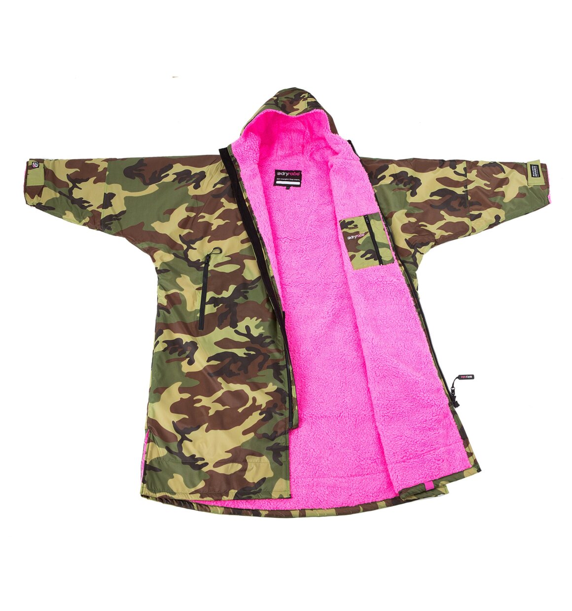 Dryrobe advance long sleeve poncho | voksne | camo/pink