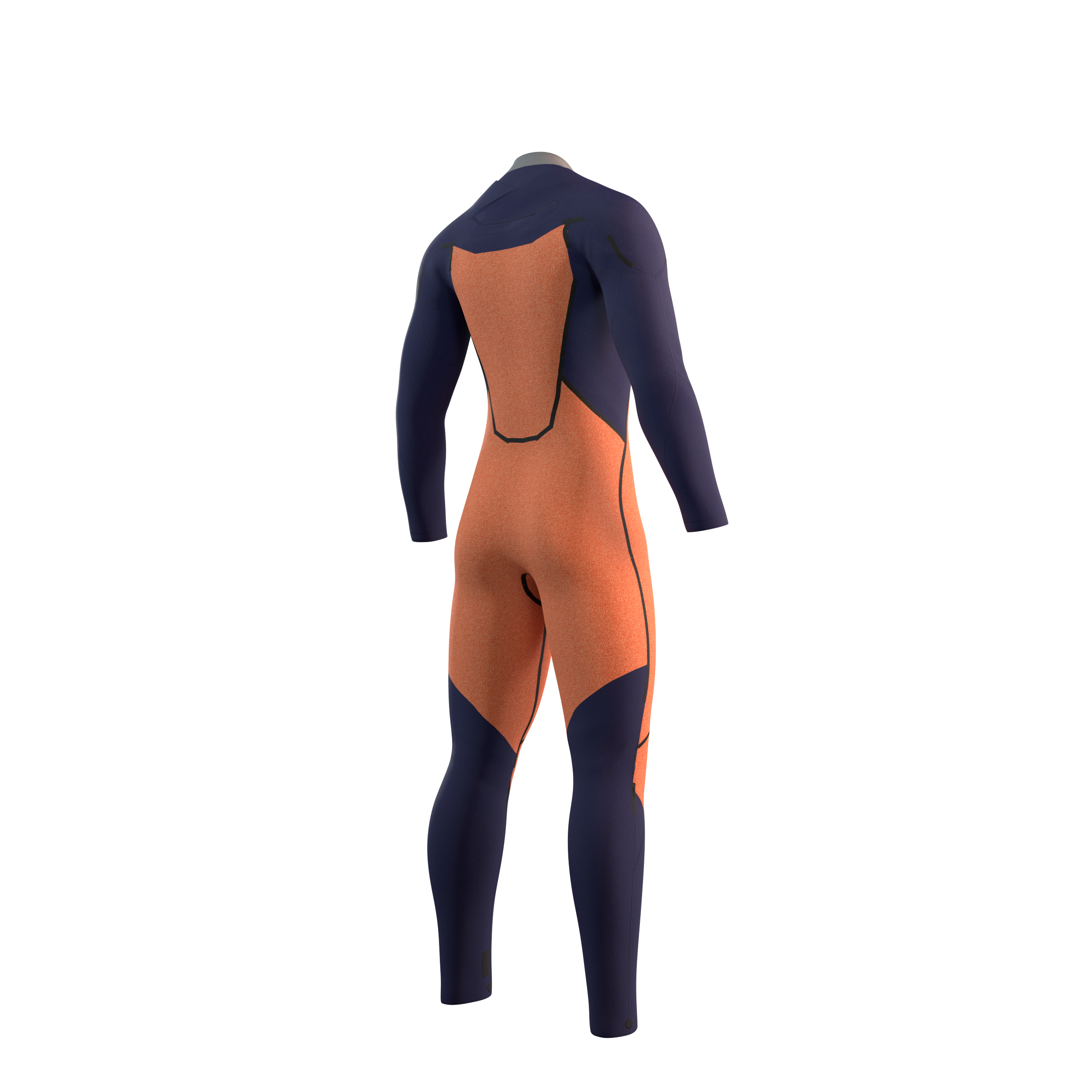 Mystic - Marshall Fullsuit 4/3mm Fzip - Navy/Red