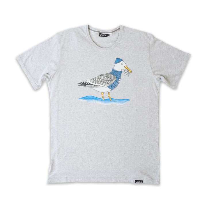 Lakor - Fishing Seagull - Ligth Grey Melange T-shirt