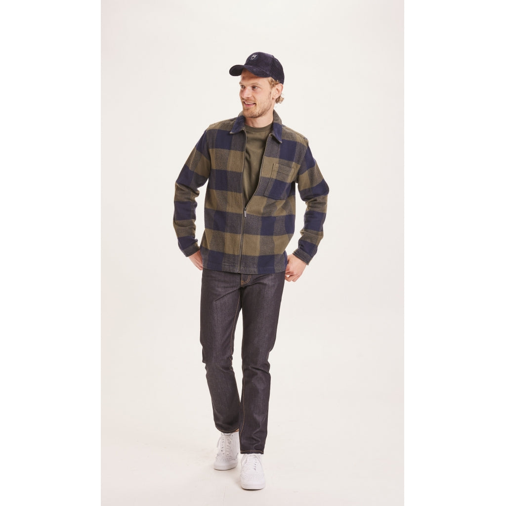 PINE checked heavy flannel overshirt - GOTS/Vegan