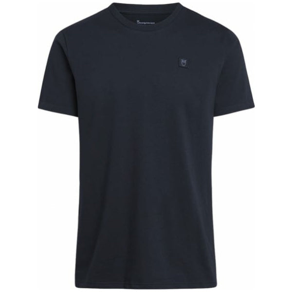 Knowlegde Cotton Apparel ALDER badge Tee Dark Denim
