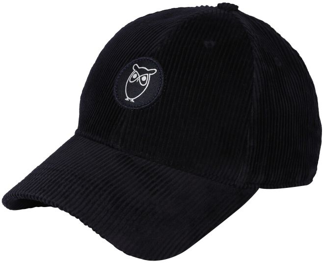 Knowledge Cotton Apparel 8 Wales Corduroy cap Black jet