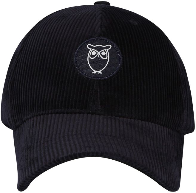 Knowledge Cotton Apparel 8 Wales Corduroy cap Black jet