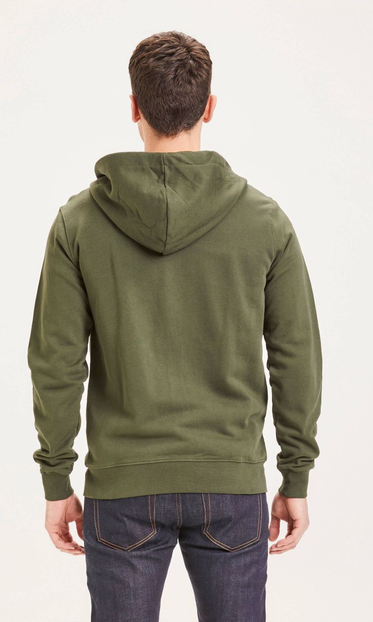 Knowlegde Cotton Apparel ELM zip hood basic badge sweat
