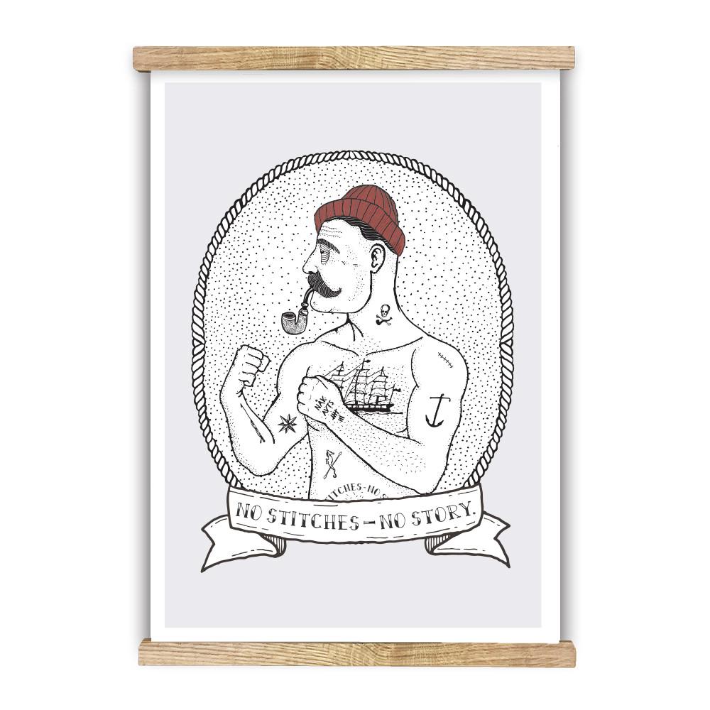 Lakor - No stitches no story Plakat