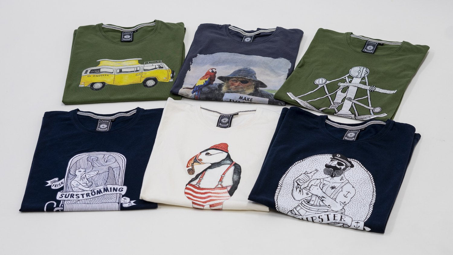 Lakor - Atlantic puffin T-shirt Hvid