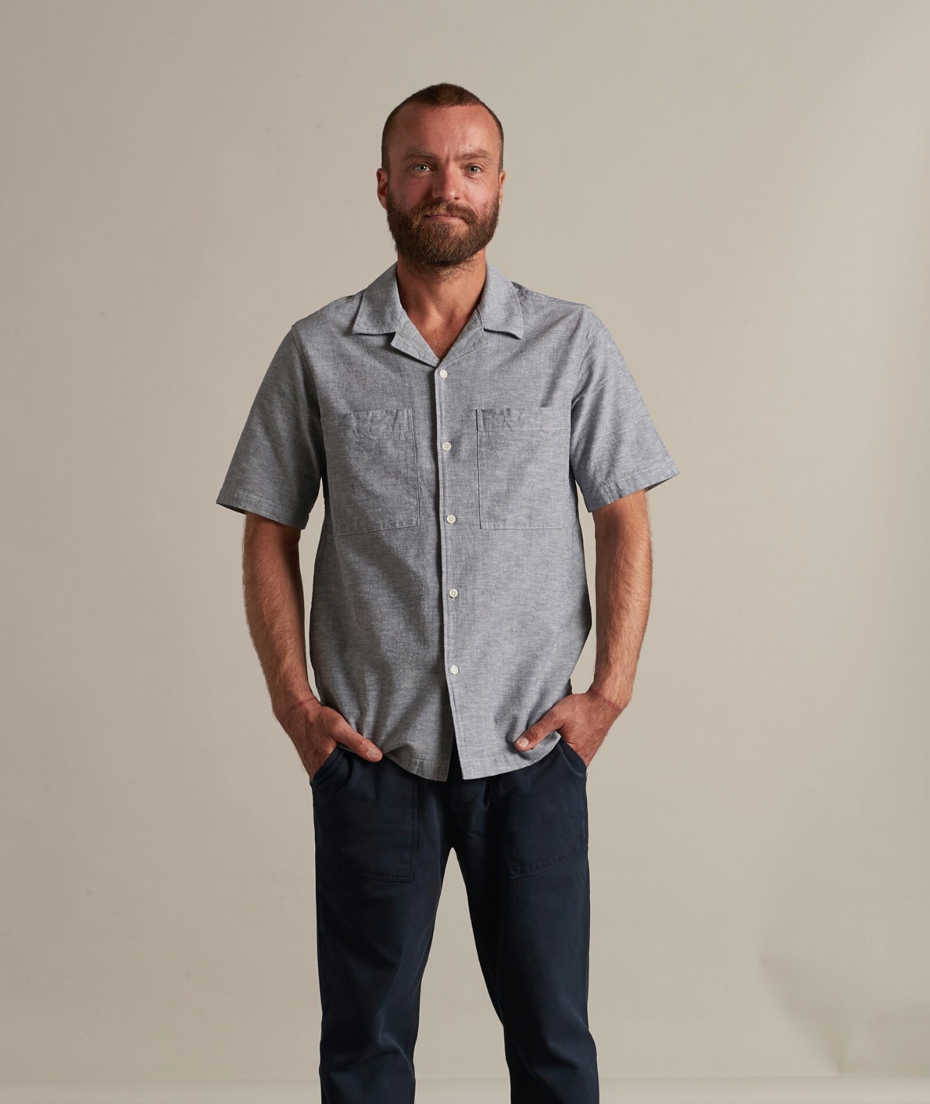 Elsk Pelle Men'S Ss Shirt | Blue