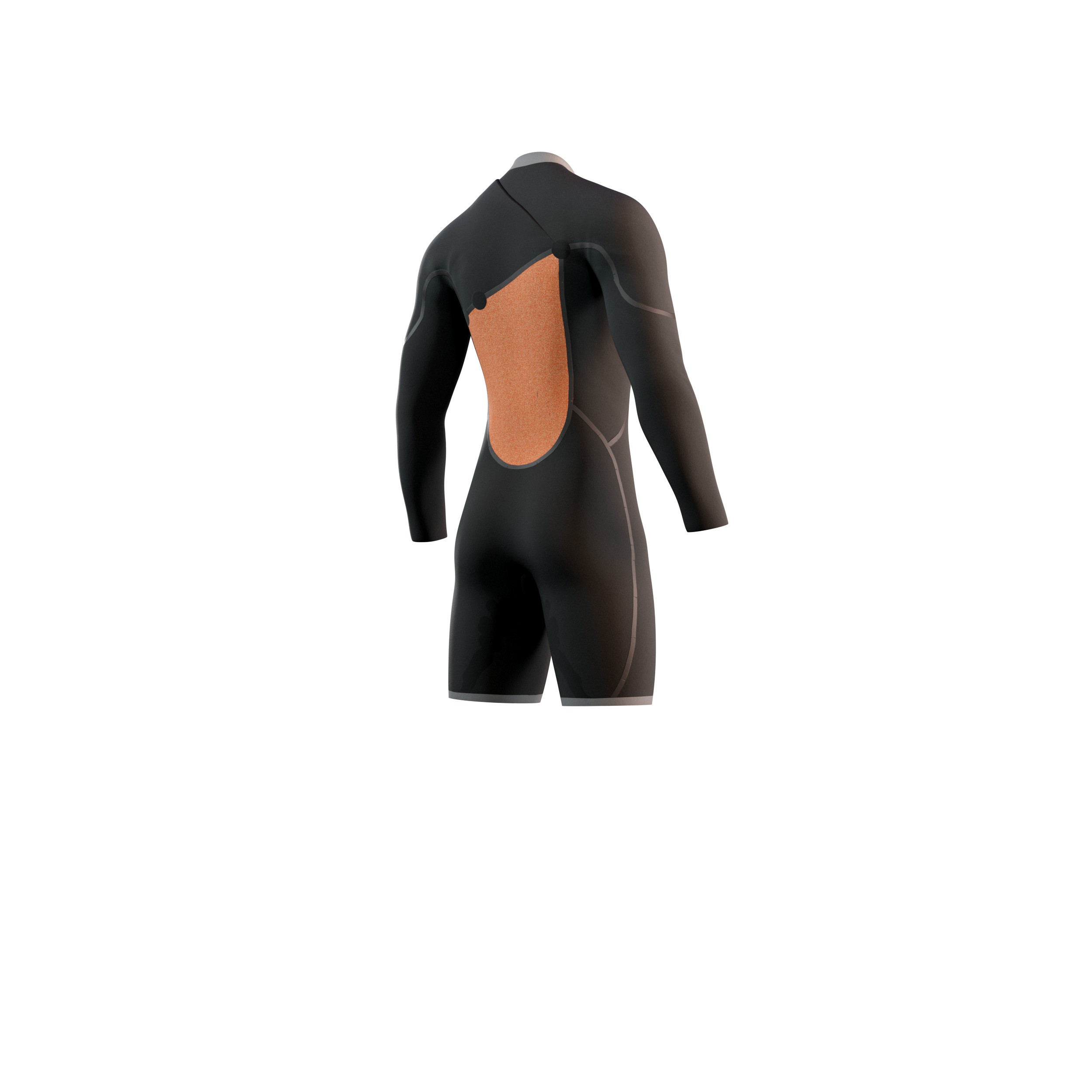 The One Longarm Shorty 3/2mm Zipfree 2024 - Black