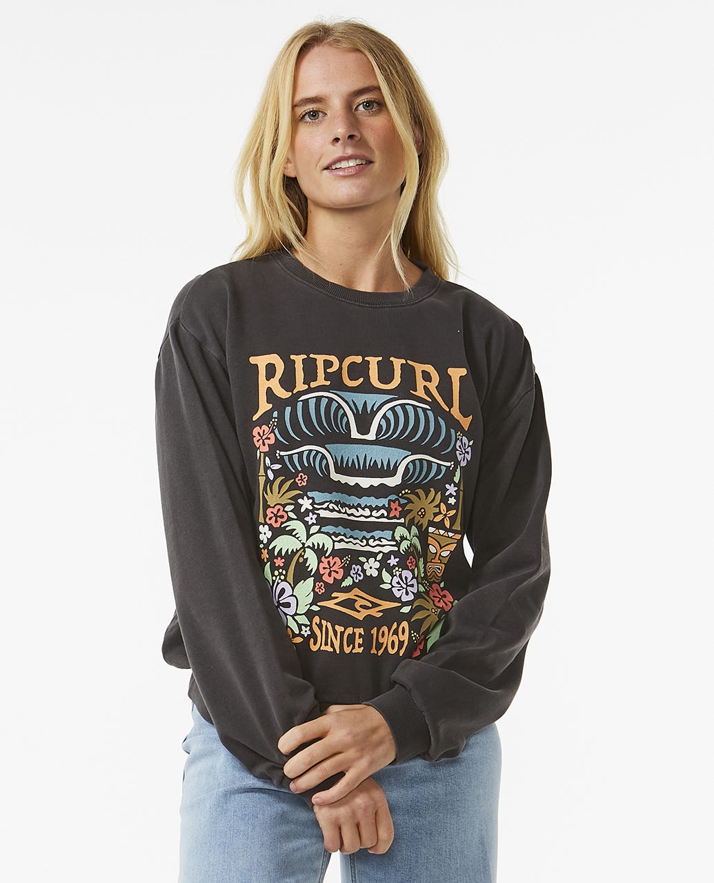 Tiki Tropic Relaxed crew fleece