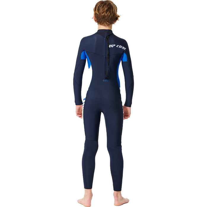 Junior Dawn patrol 3/2 back zip steamer kids wetsuit - Navy