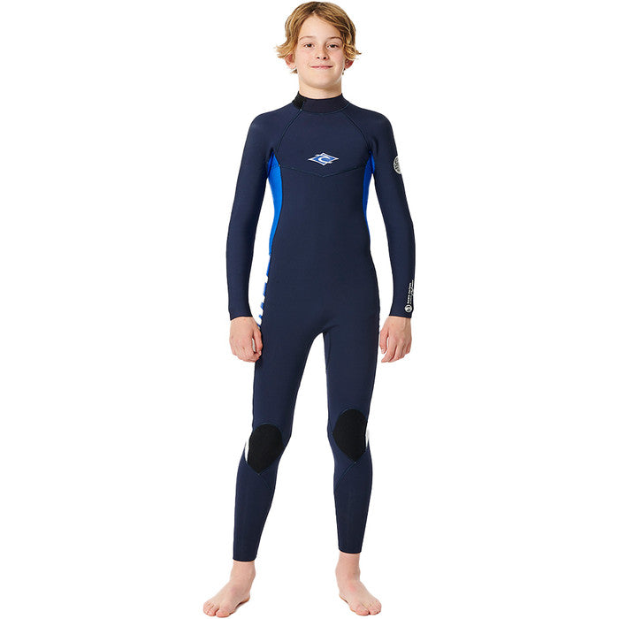 Junior Dawn patrol 3/2 back zip steamer kids wetsuit - Navy
