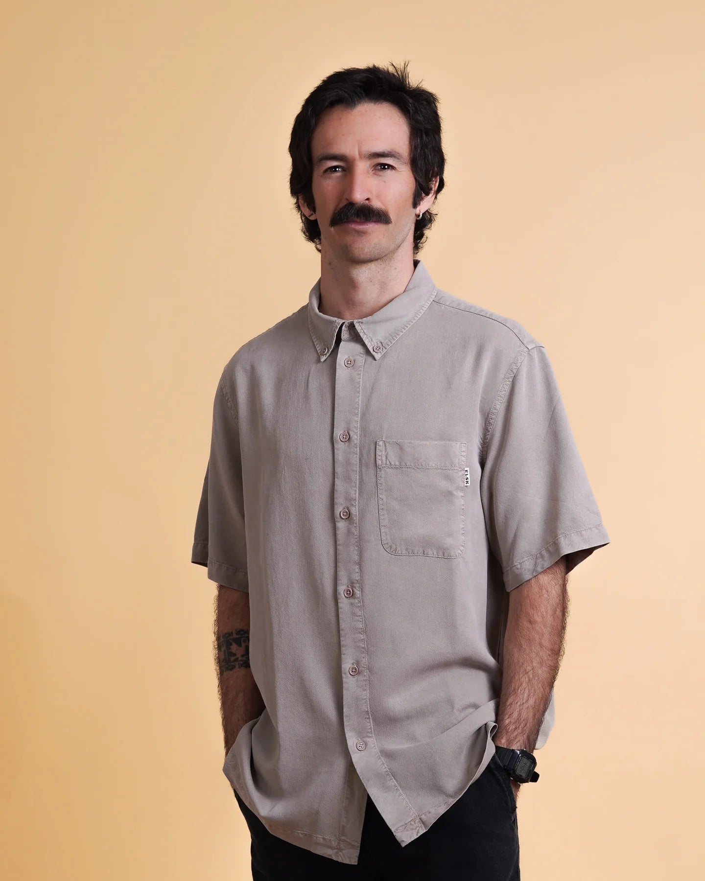 Lyocell Men'S Ss Shirt