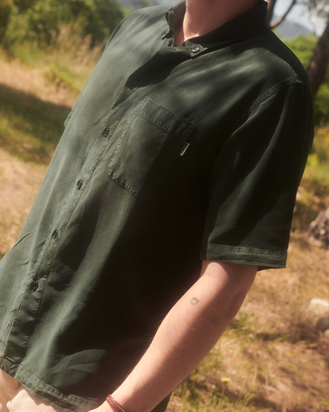 Lyocell Men'S Ss Shirt