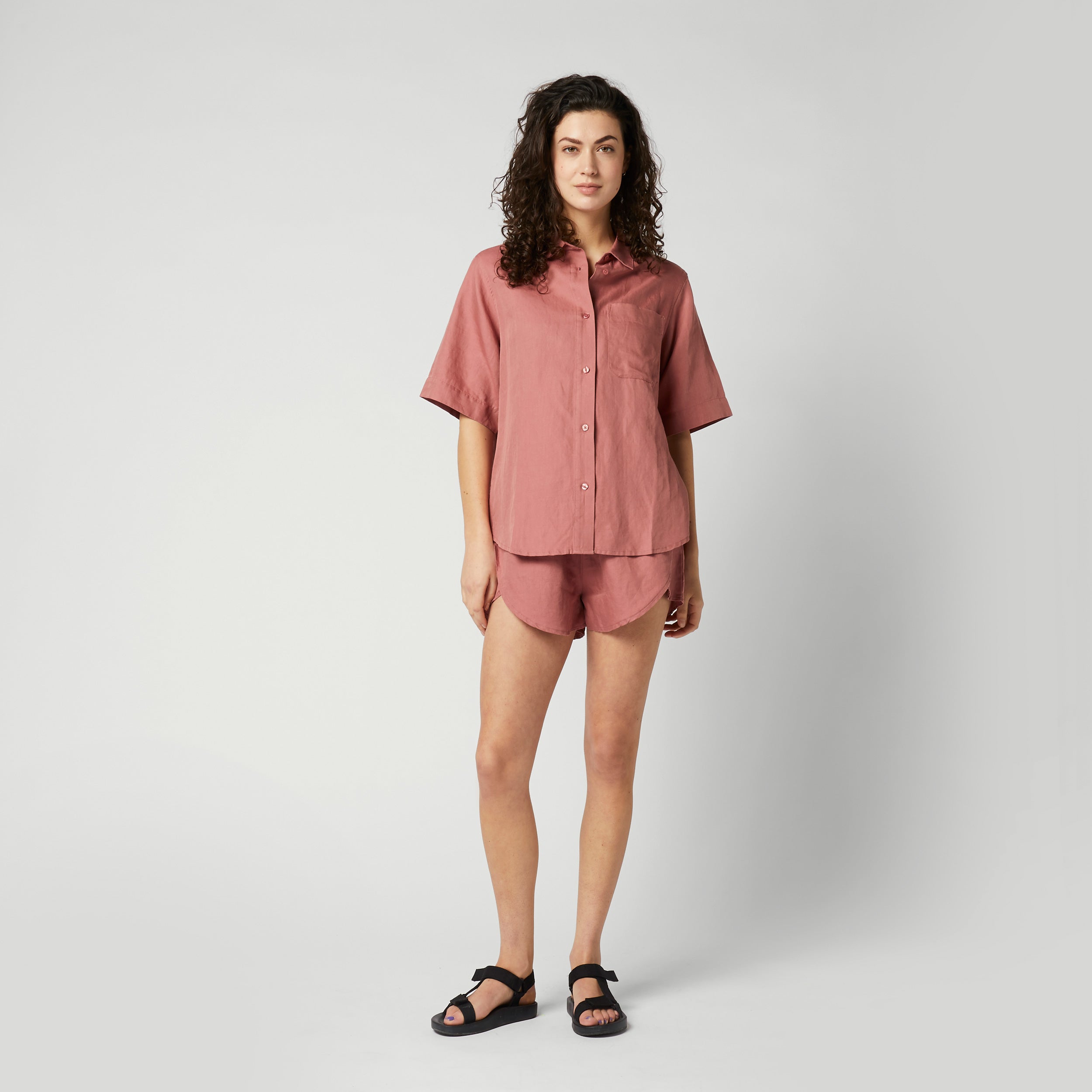 Mystic - Linen Shirt Women - Dusty Pink