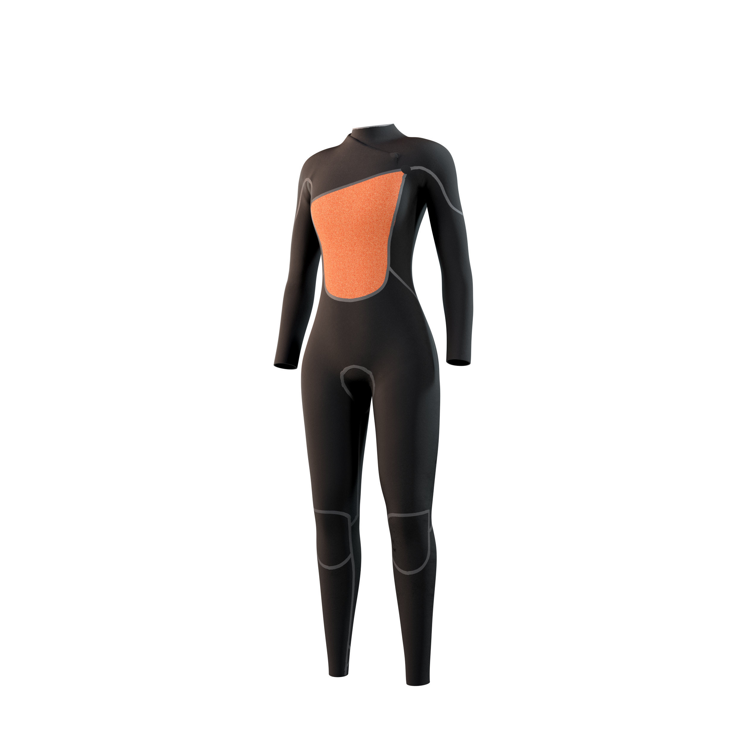 The One Fullsuit 3/2mm Zipfree Women 2024 - Black
