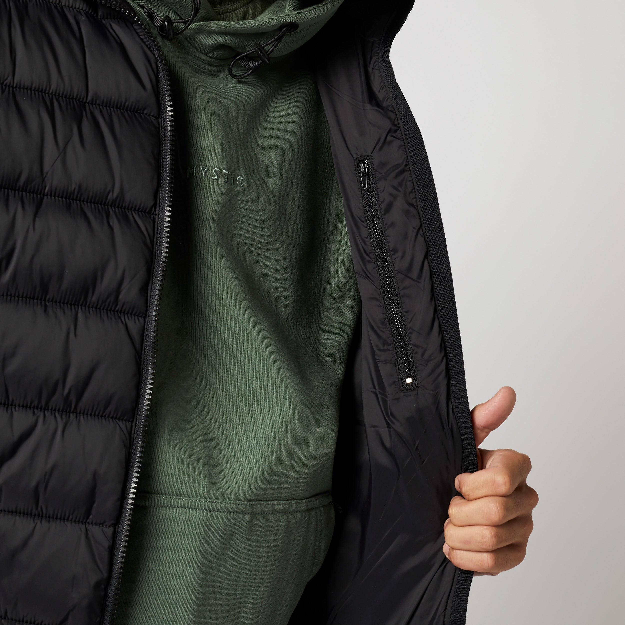 Quilted Midlayer Jacket - Black