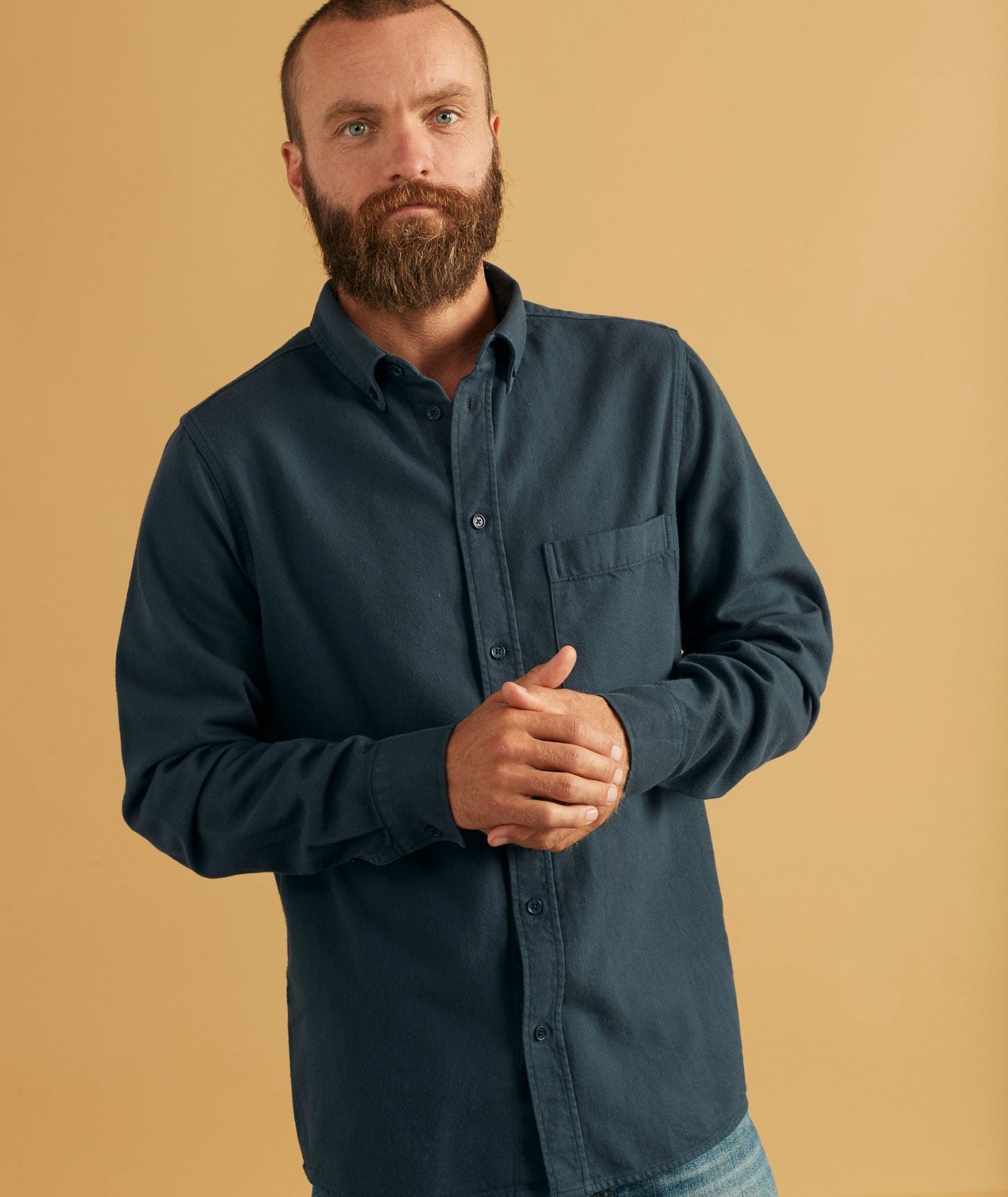 Hugo Men'S Button Down Brushed Shirt