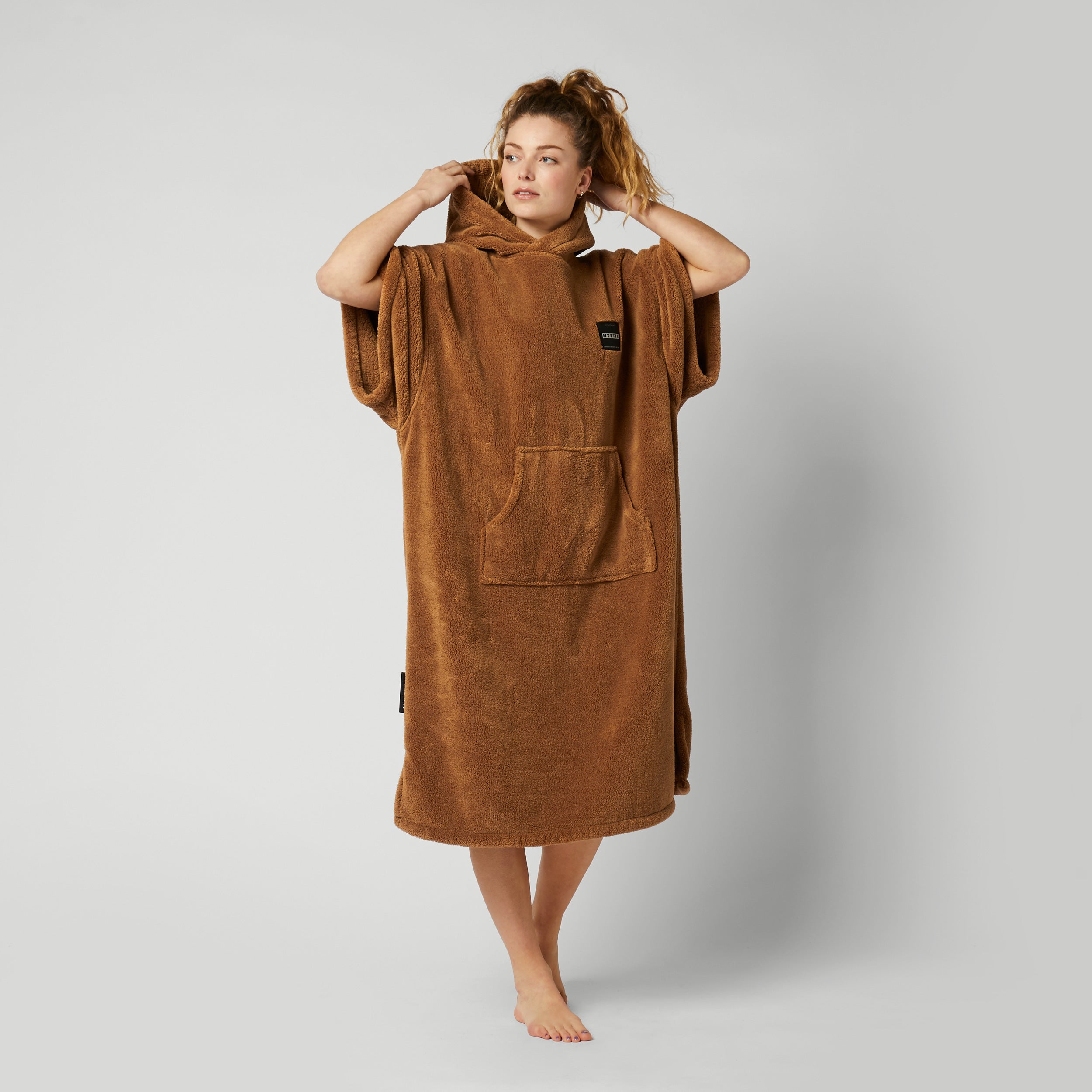 Poncho Teddy - Slate Brown