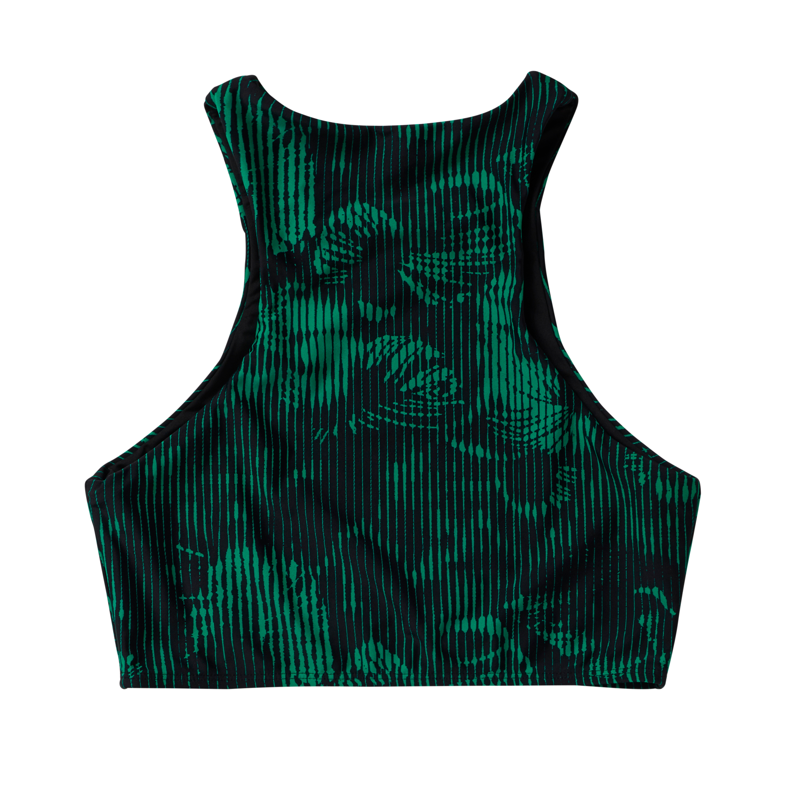 Mystic - Flashback Athletic Bikini Top - Black / Green