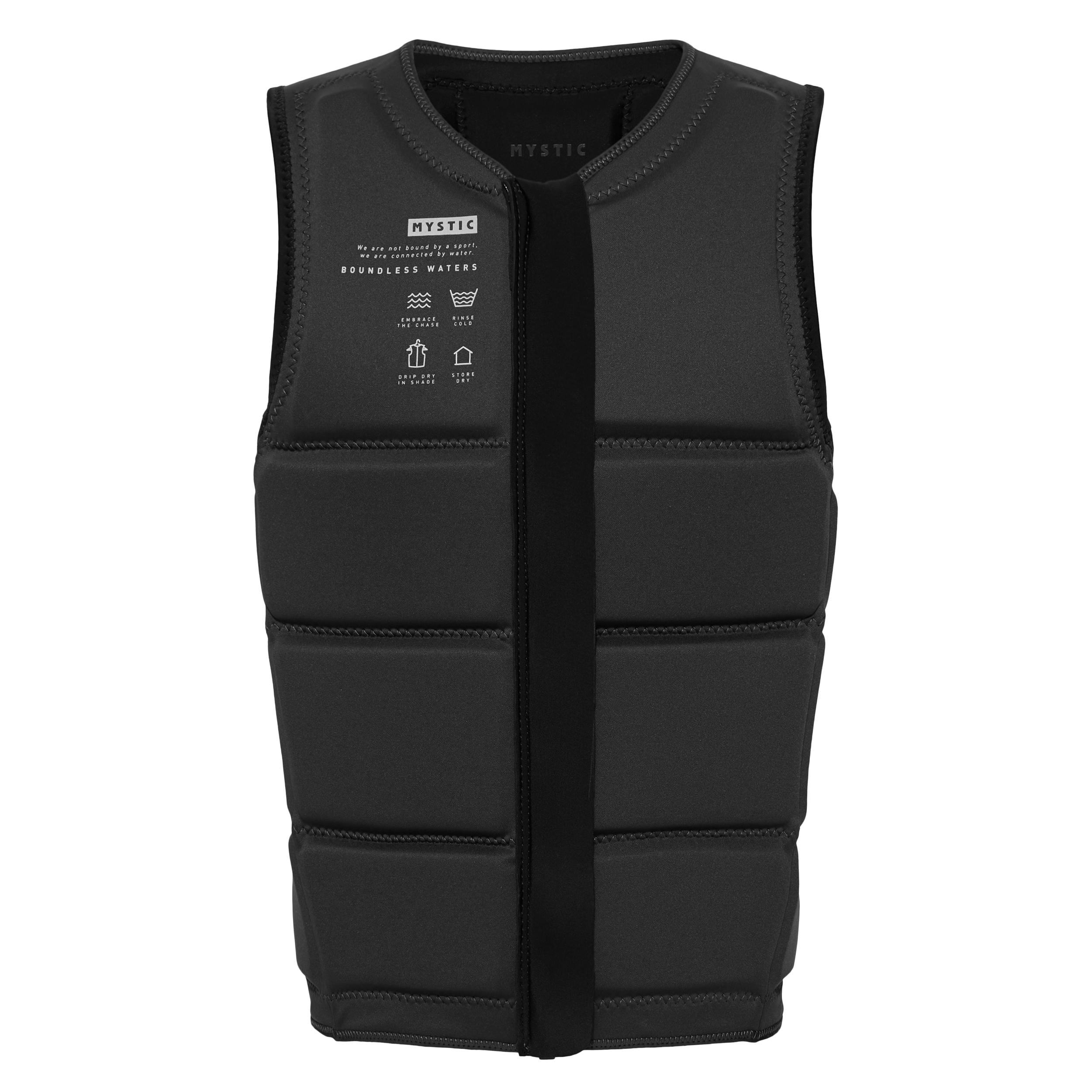 Brand Impact Vest Fzip Wake - Black