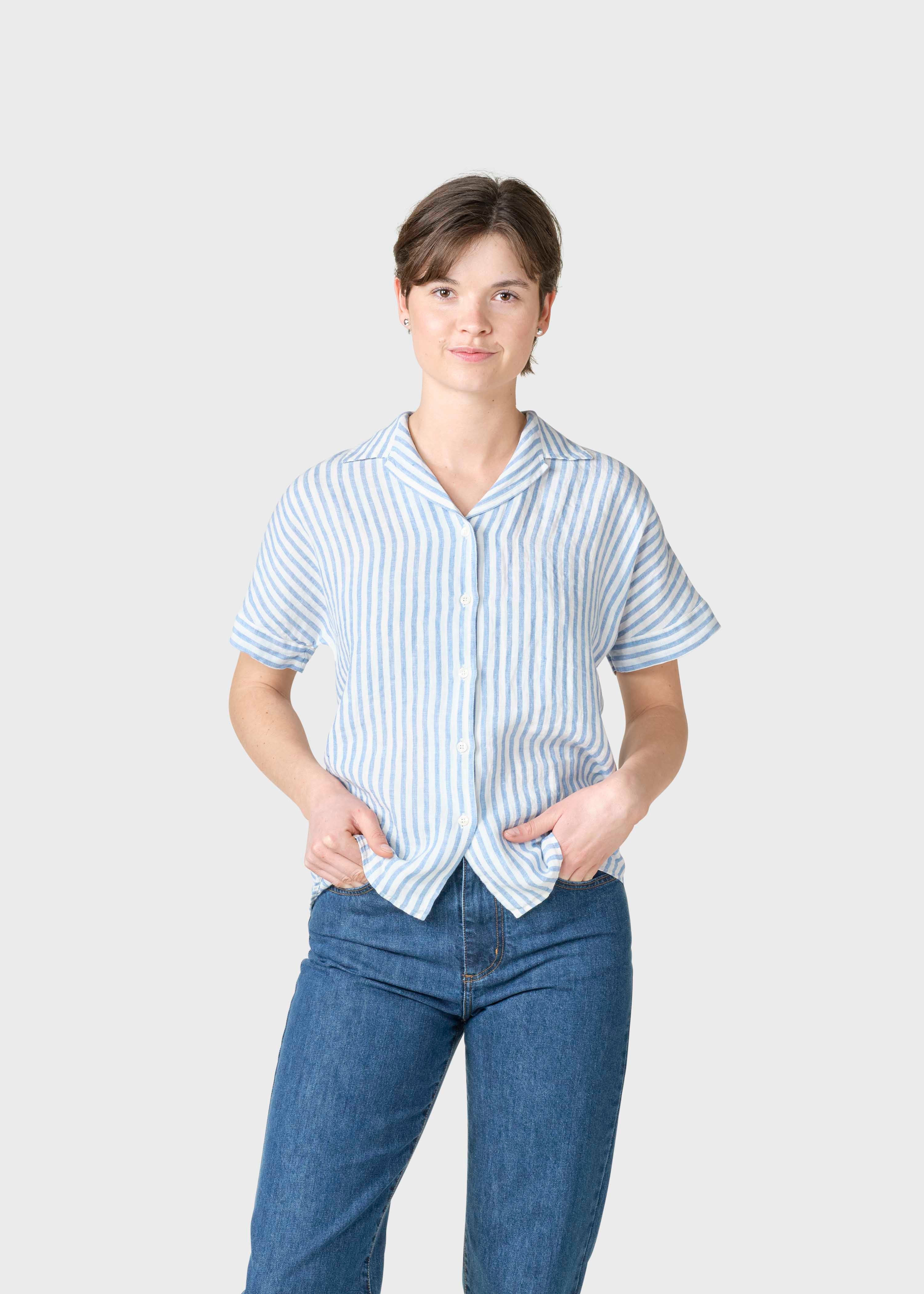 Amanda Shirt - Cream/light Blue