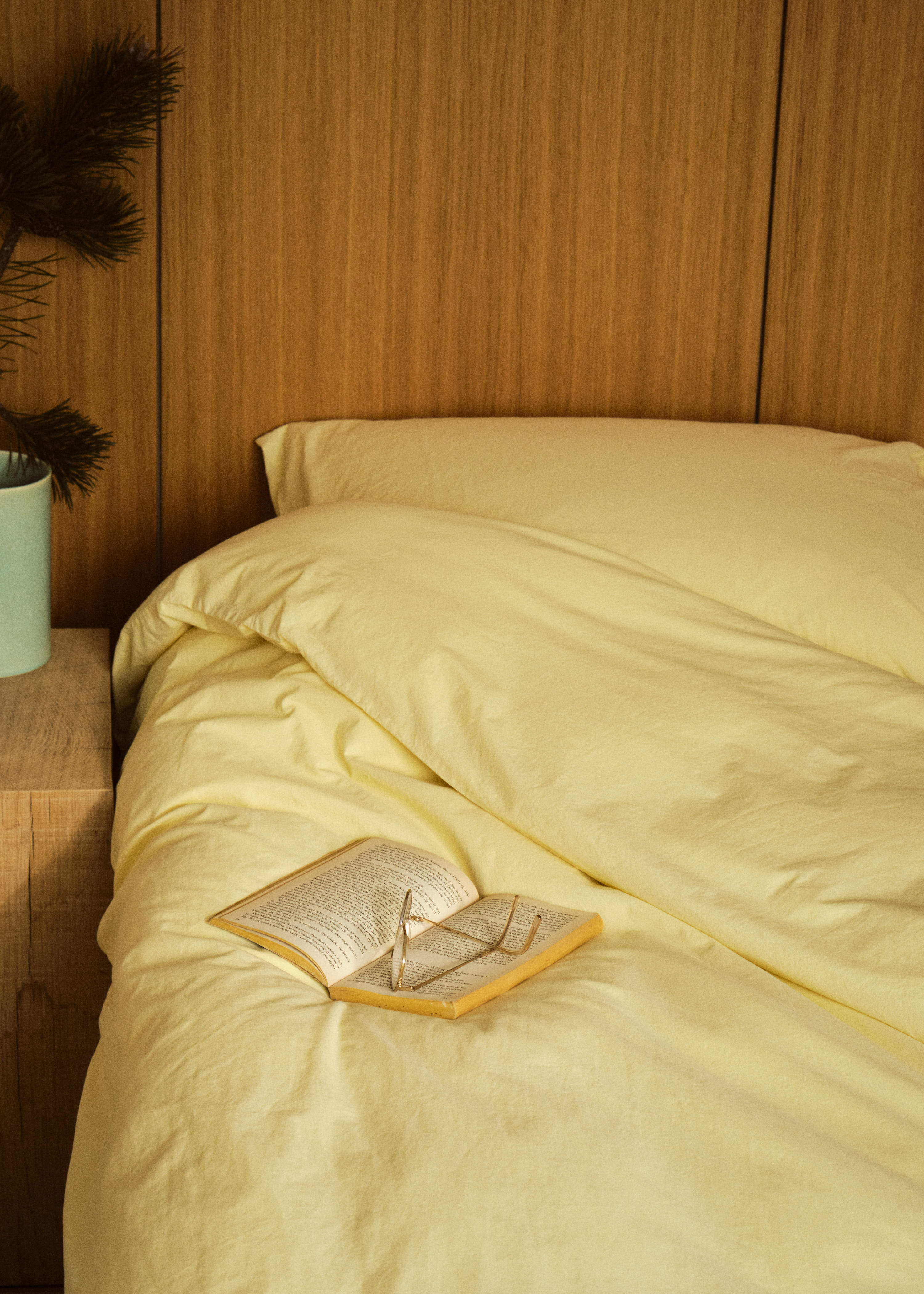 Bed Set - Plain - 140 X 220 + 60 X 70 - Lemon Sorbet