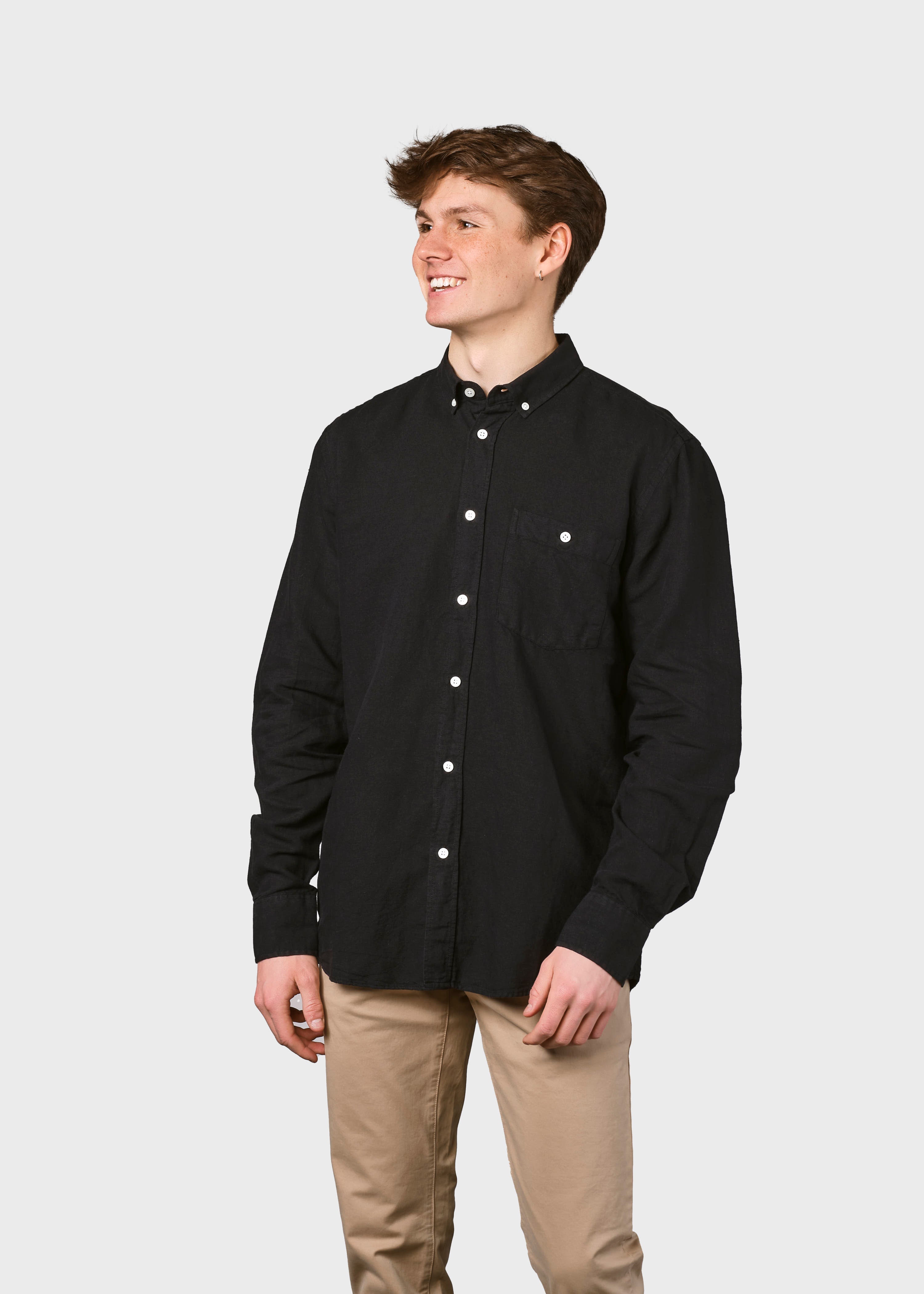Benjamin Linen Shirt - Black