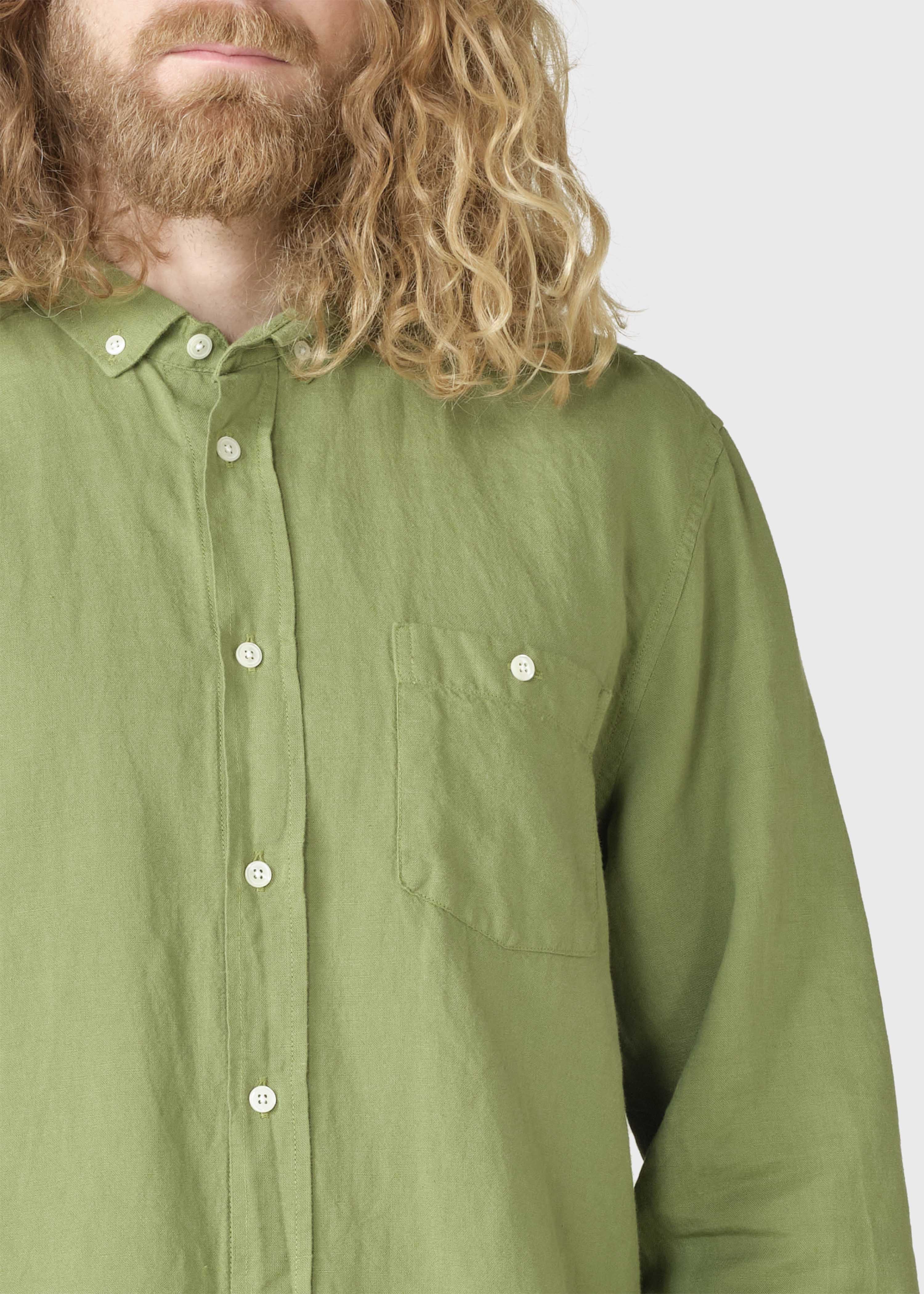 Benjamin Linen Shirt - Forest Green