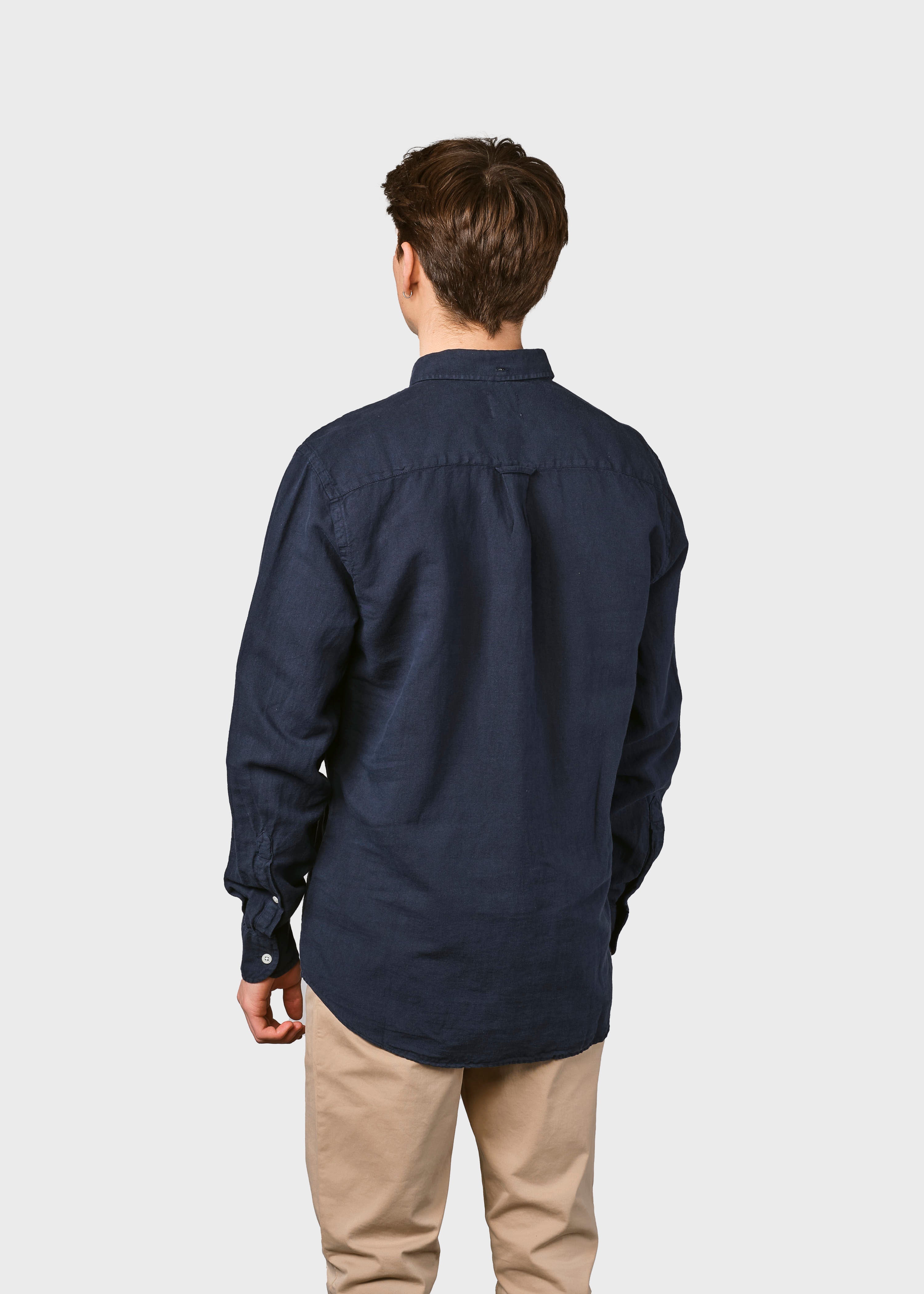 Benjamin Linen Shirt - Navy
