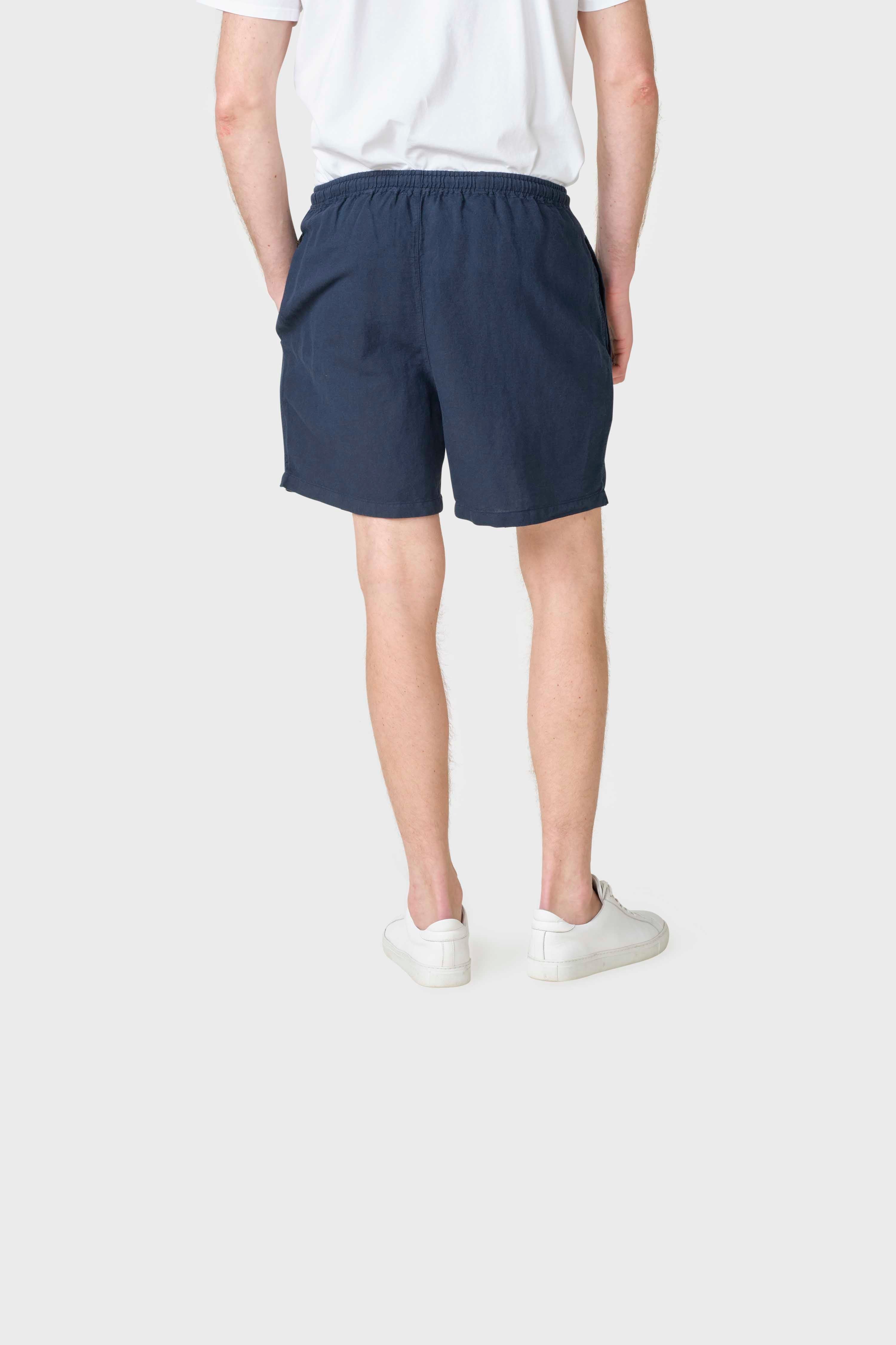 Bertram Linen Shorts - Navy