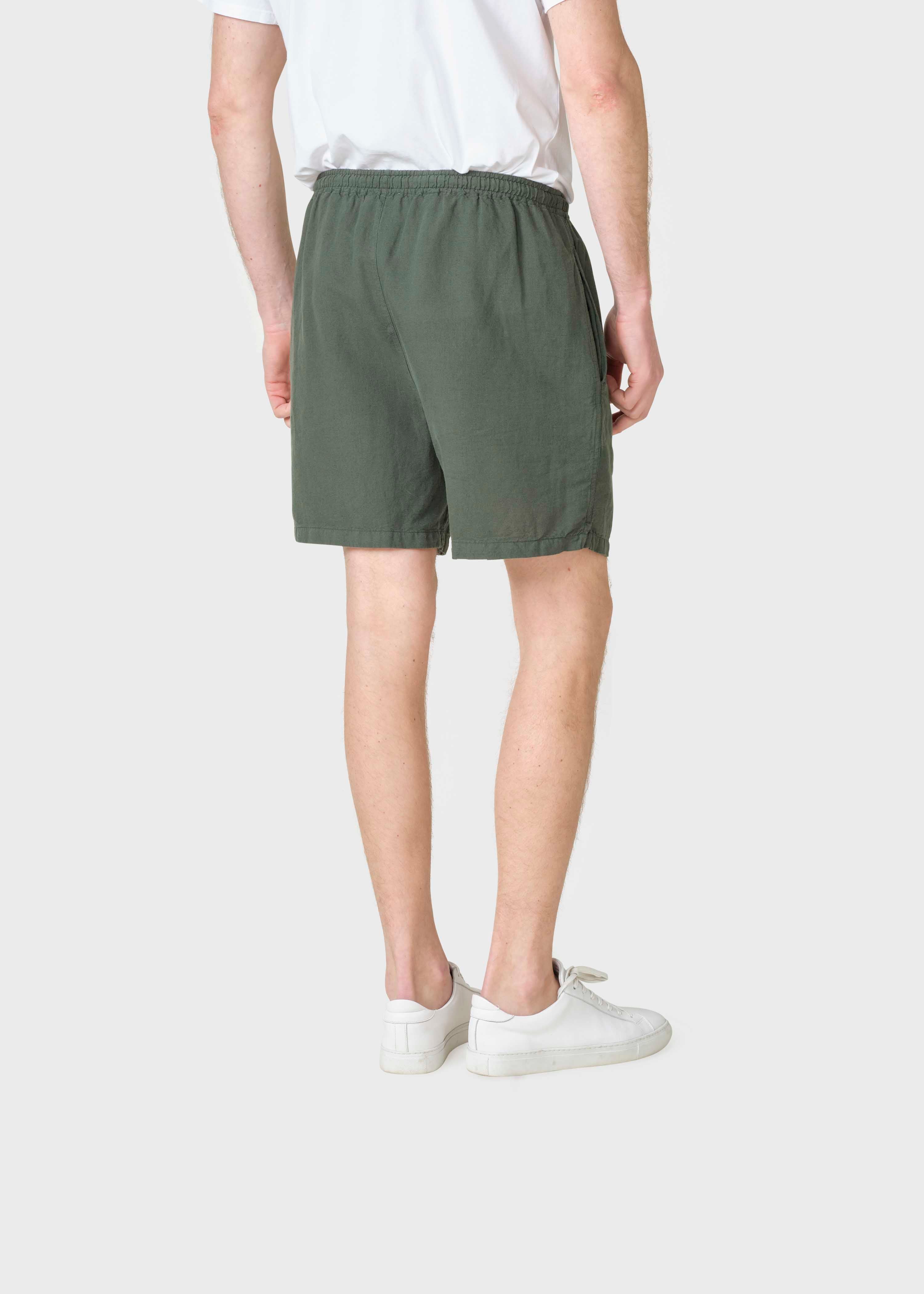Bertram Linen Shorts - Olive