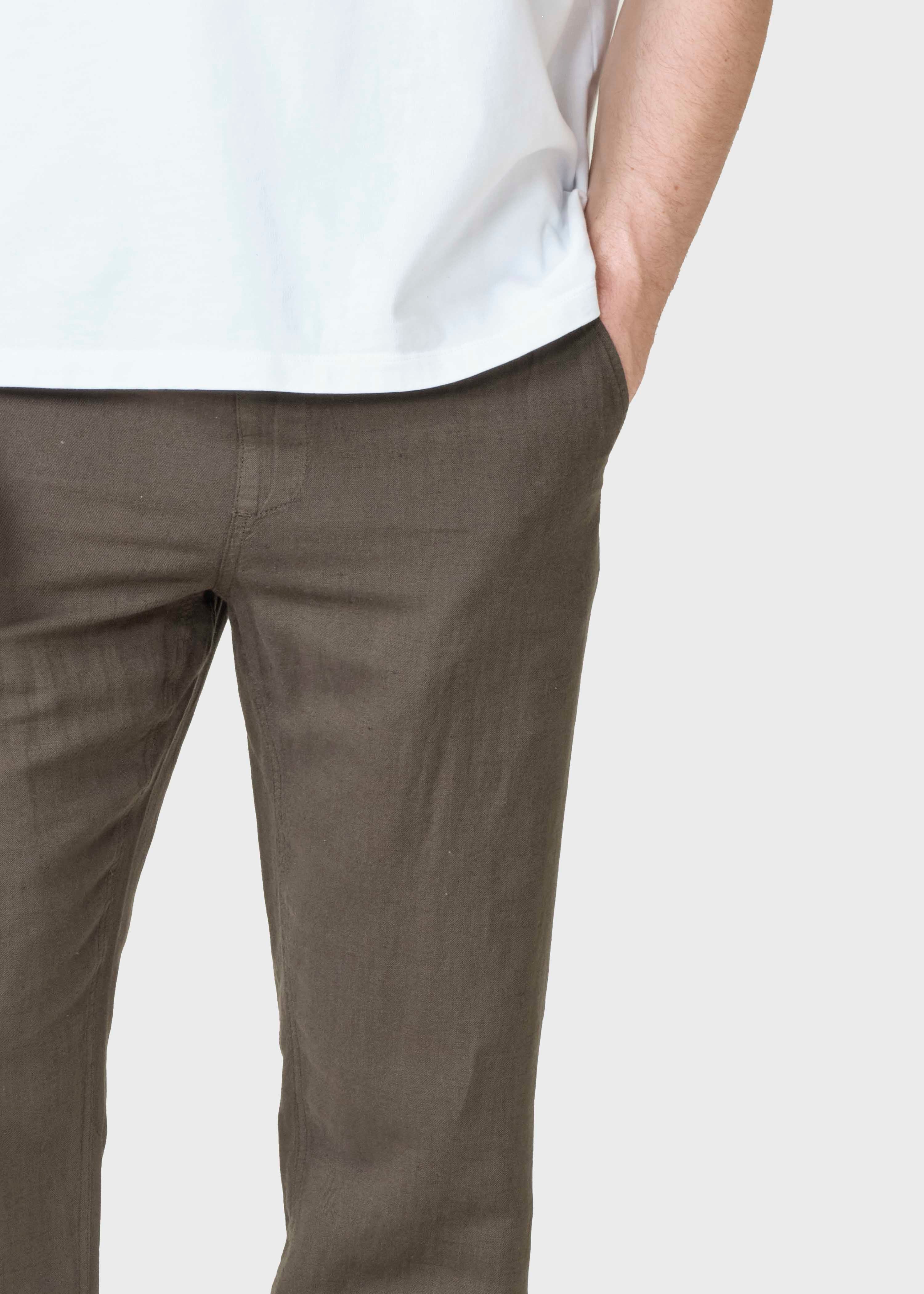 Birger Cotton/linen Pants - Olive