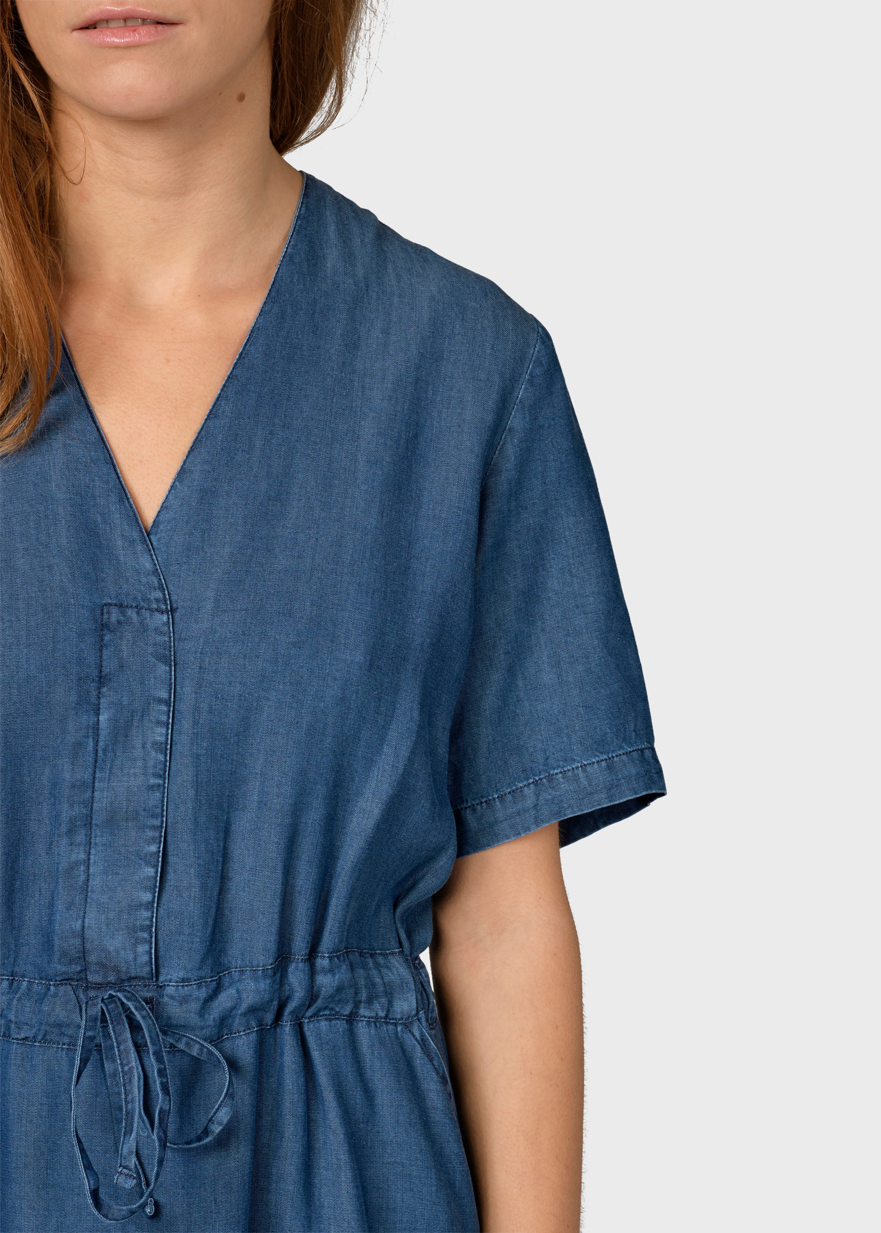 Bjørk Dress - Dark Blue Chambrey