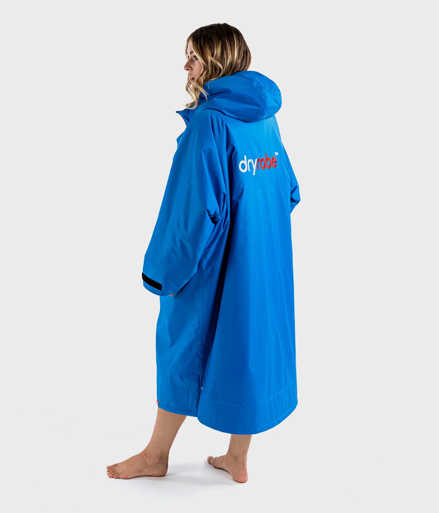 Dryrobe advance long sleeve poncho | voksne | black cobalt blue black - recycled