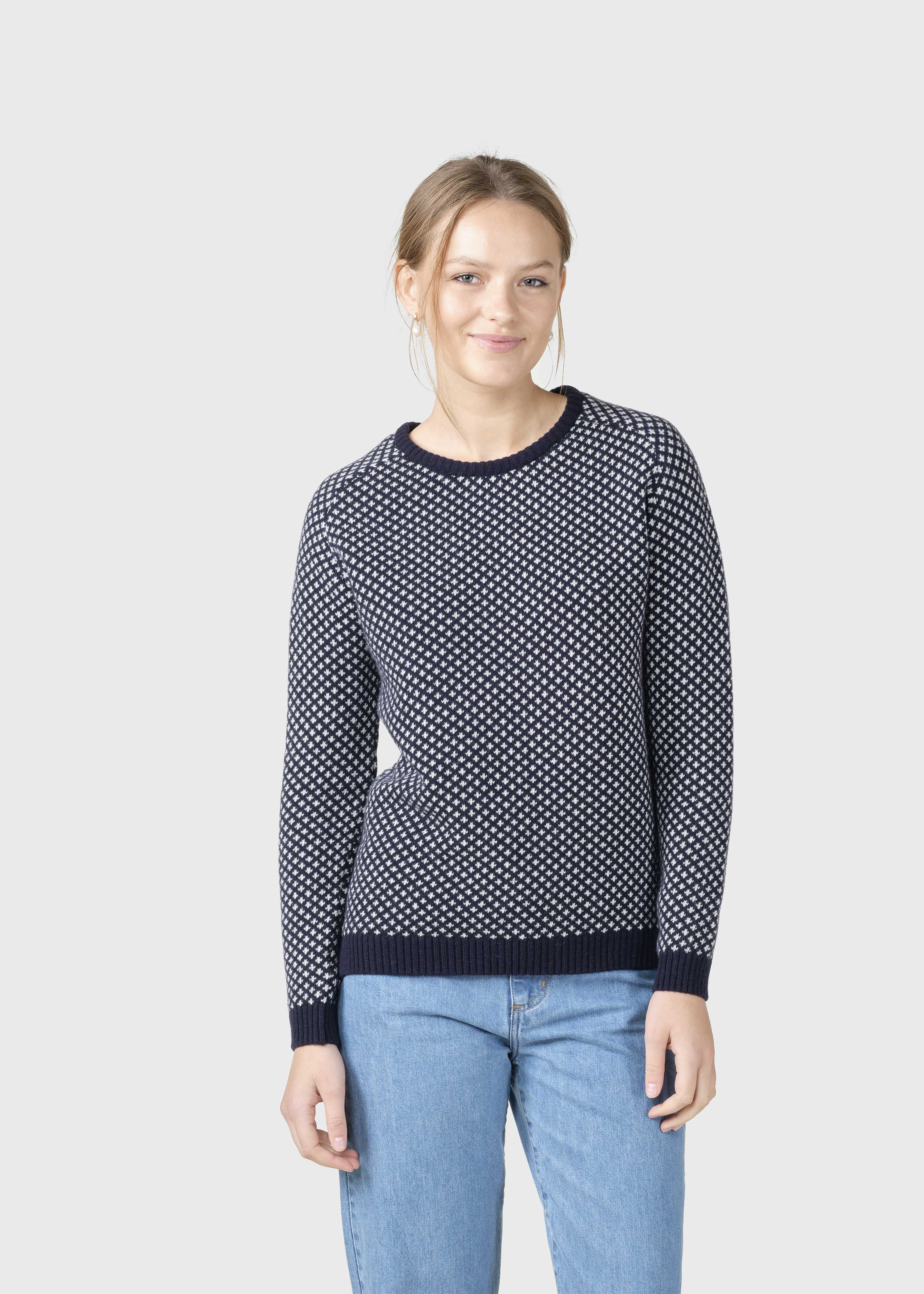 Elaine Knit - Navy/cream