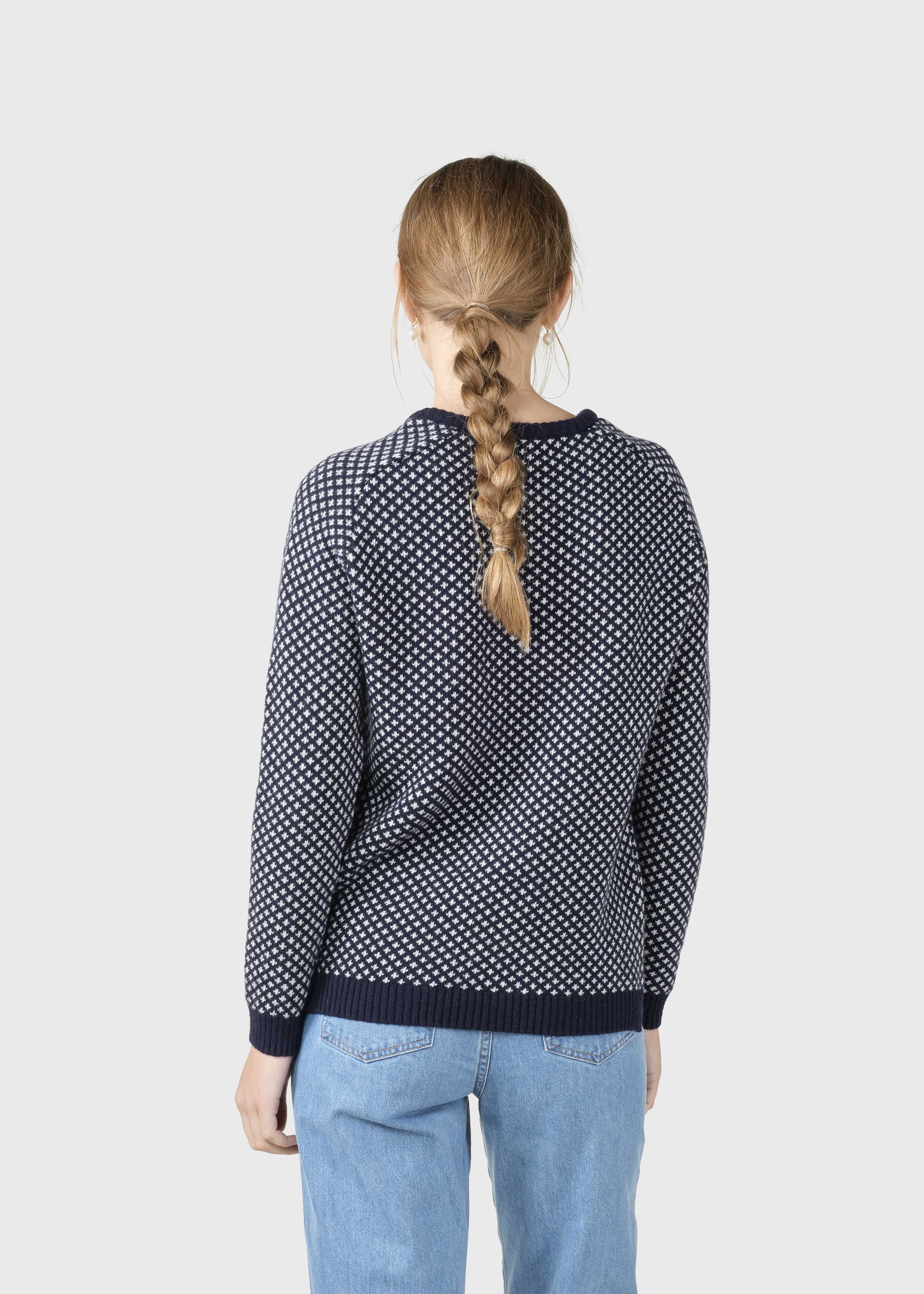 Elaine Knit - Navy/cream