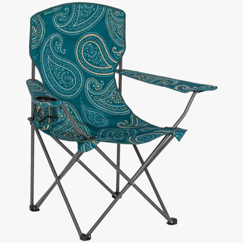 Highlander - Stirling Camping Stol, Paisley Print Teal