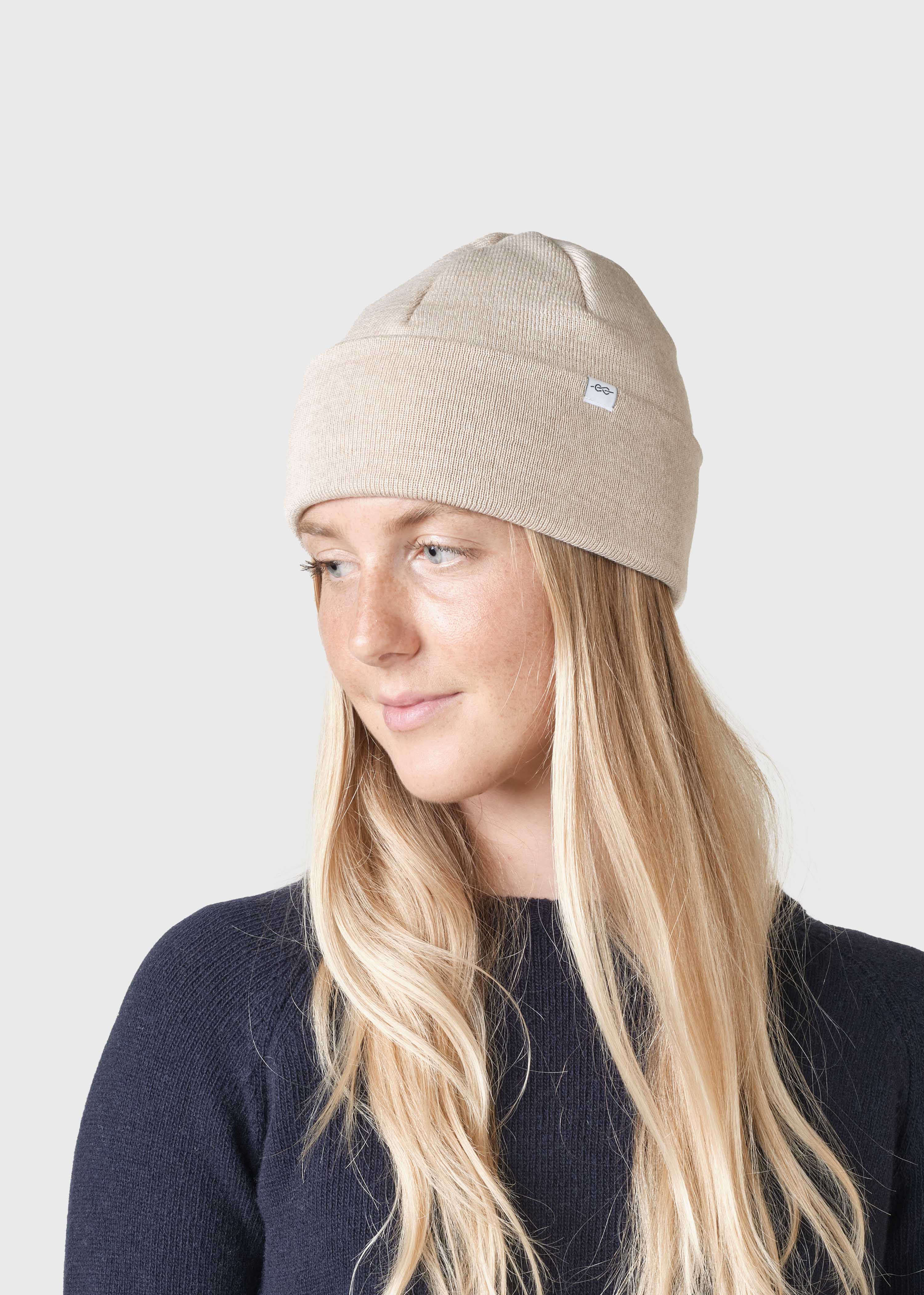 Fine Rib Beanie - Pastel Sand