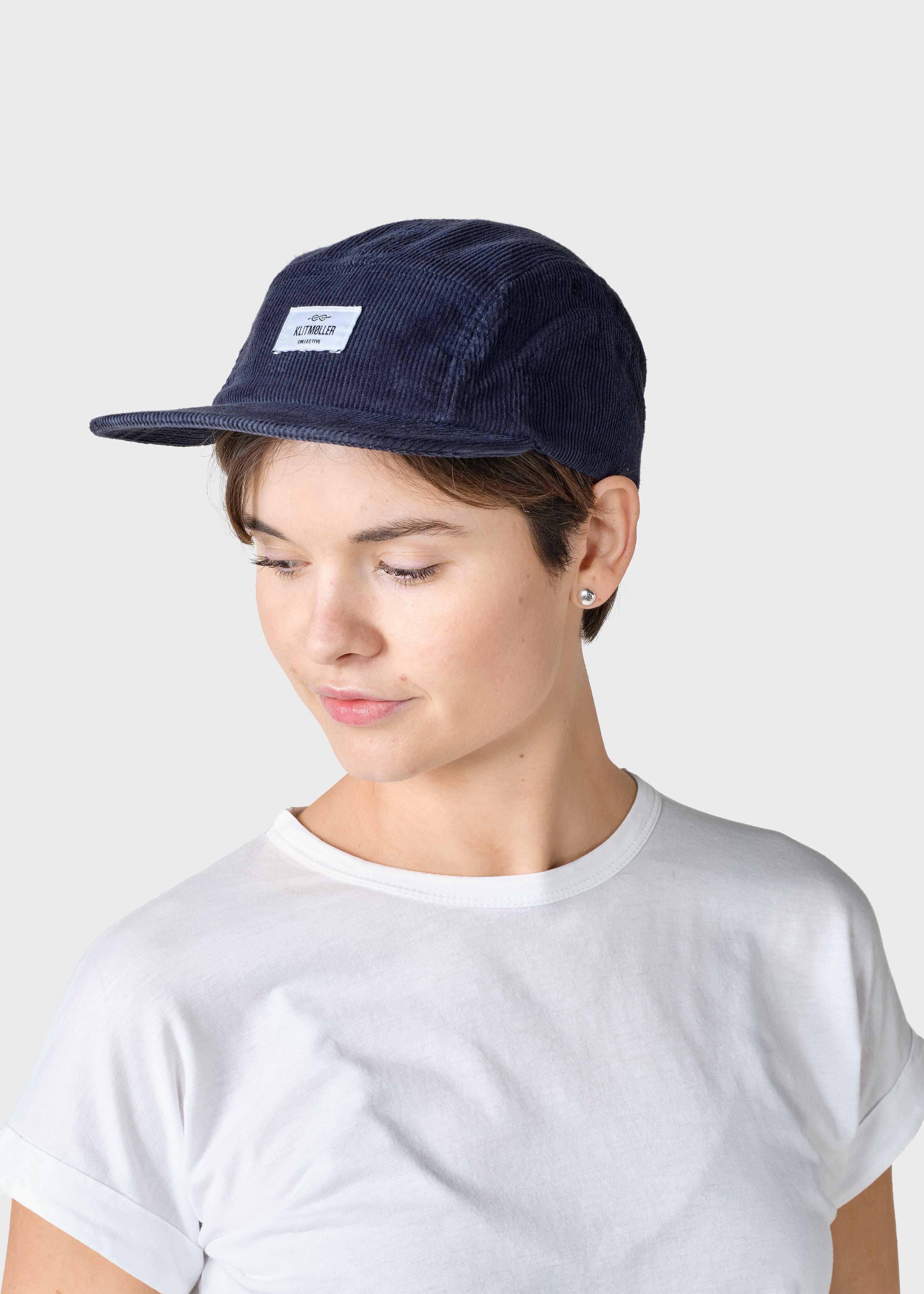 Five Panel Corduroy Cap - Navy