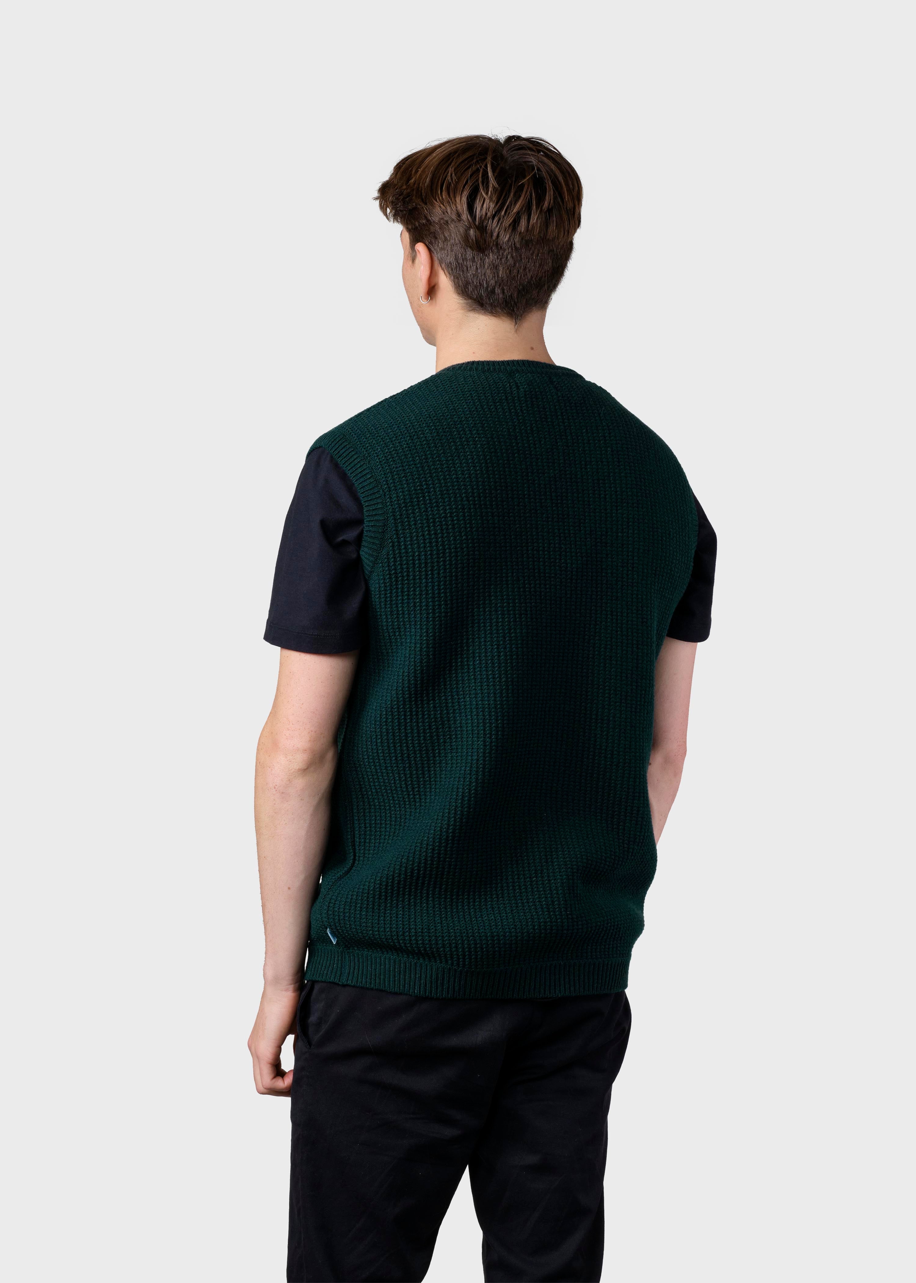 Folke Knit Vest - Moss Green