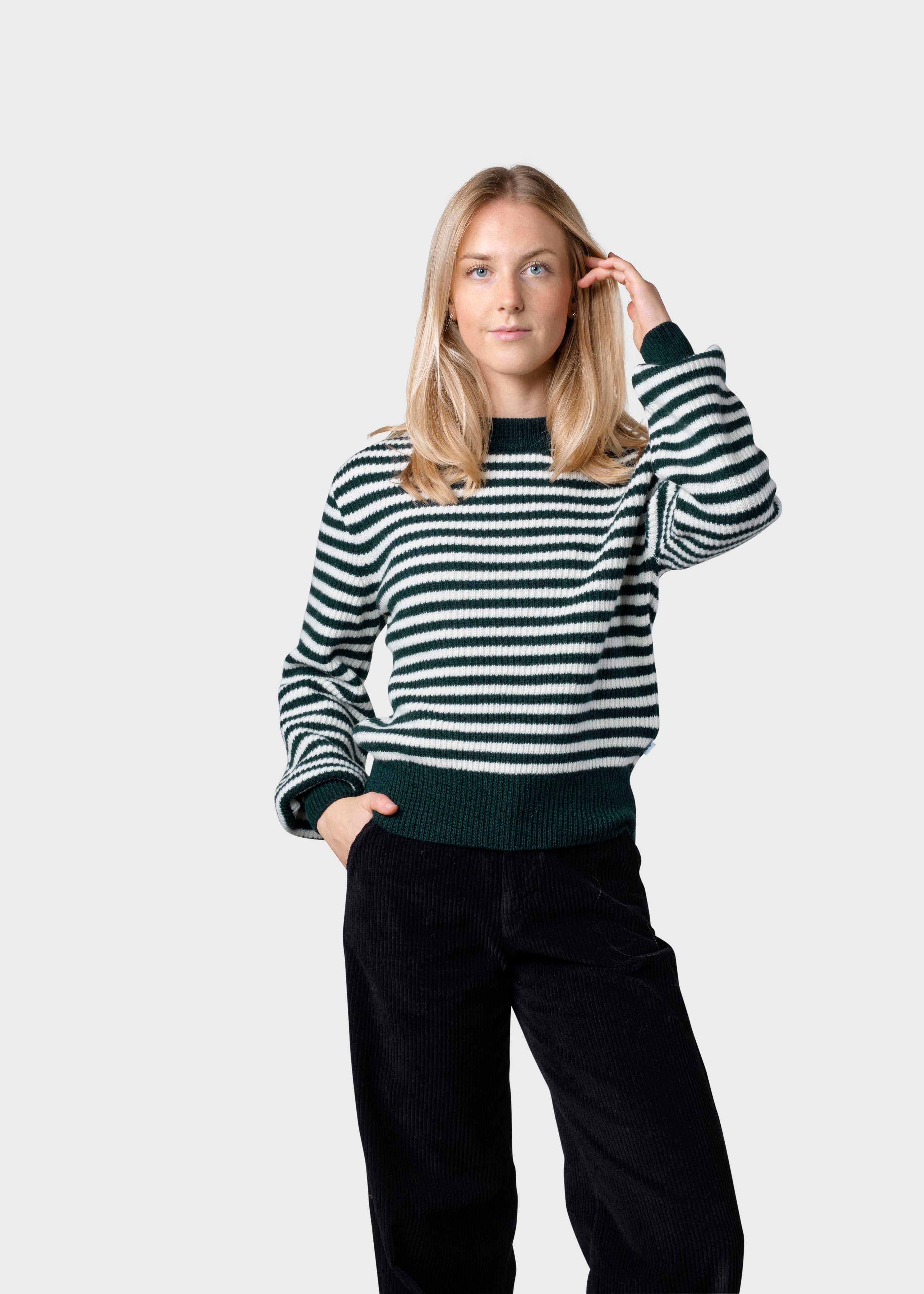 Gunilla Knit - Moss Green/cream