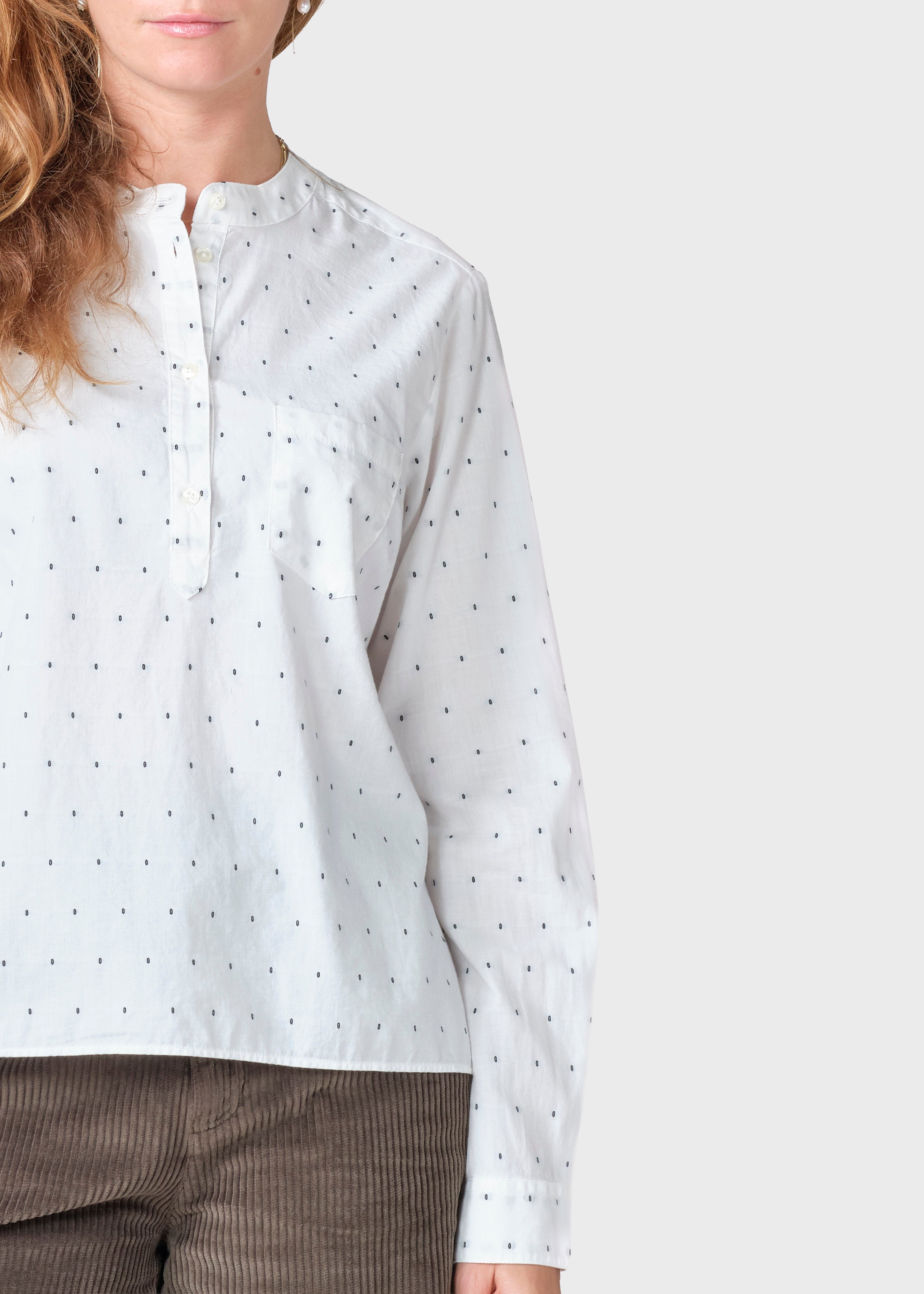 Harlow Blouse - White/black