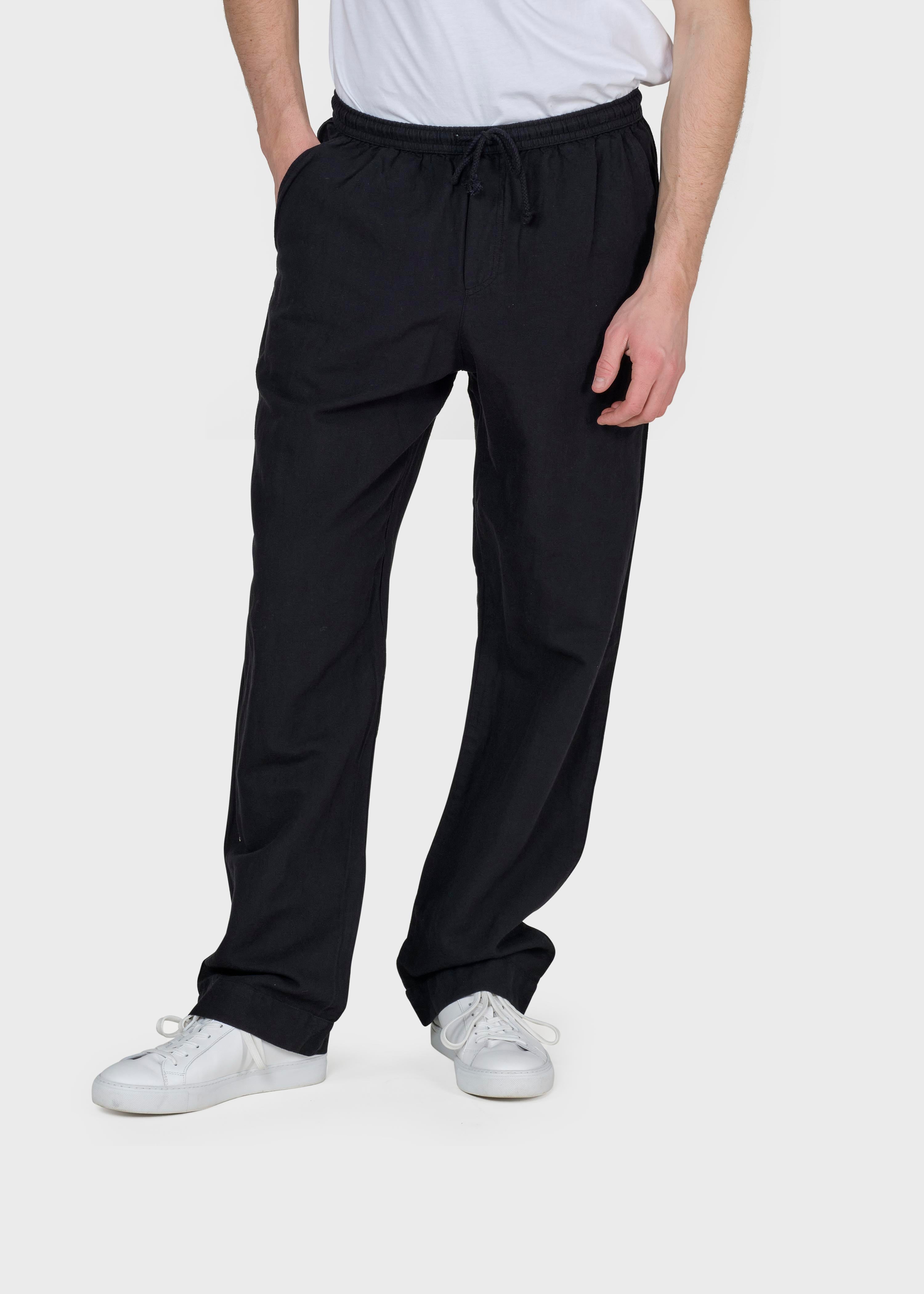 Jens Linen Pants - Black