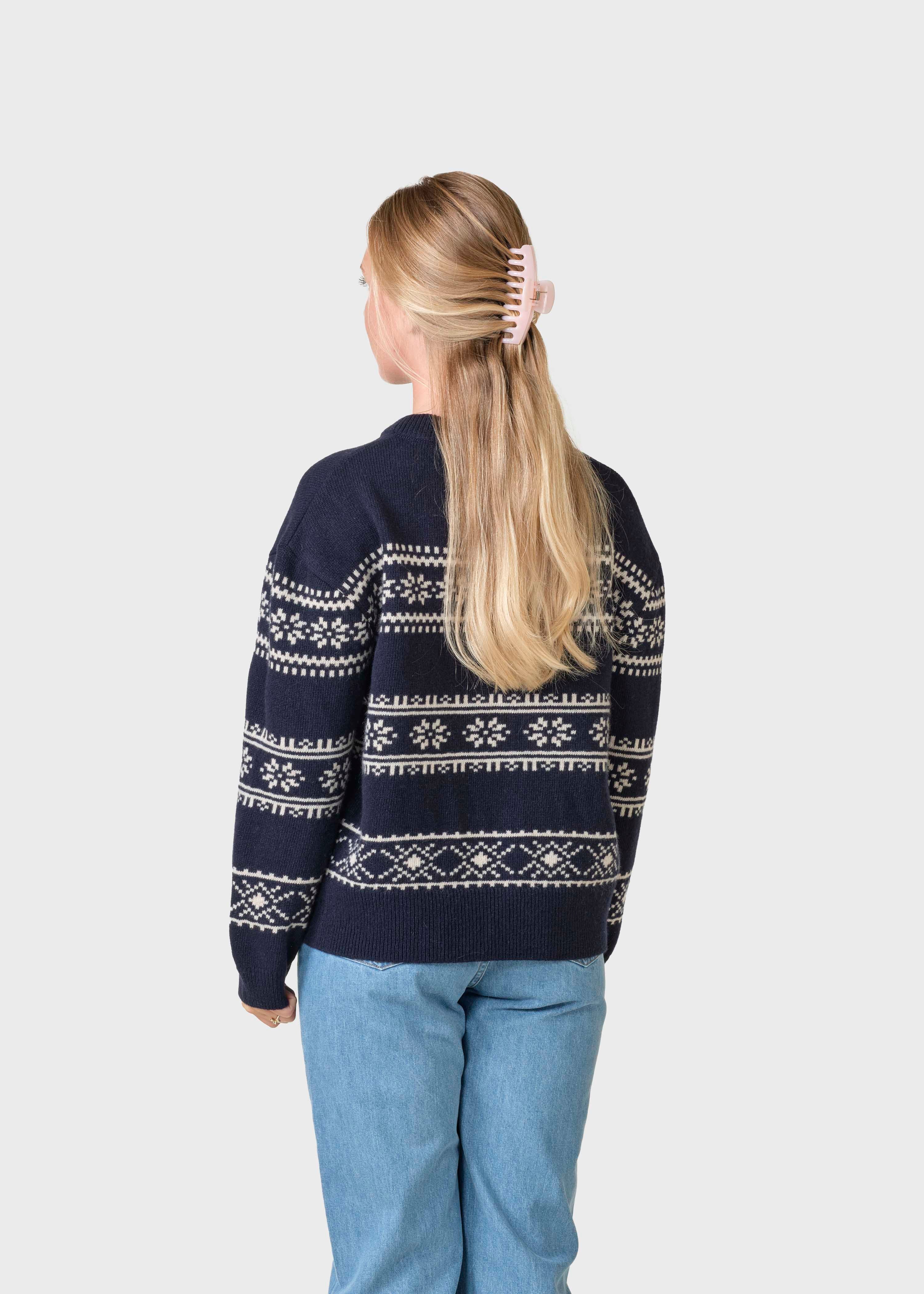 Jette Knit - Navy/pastel Sand