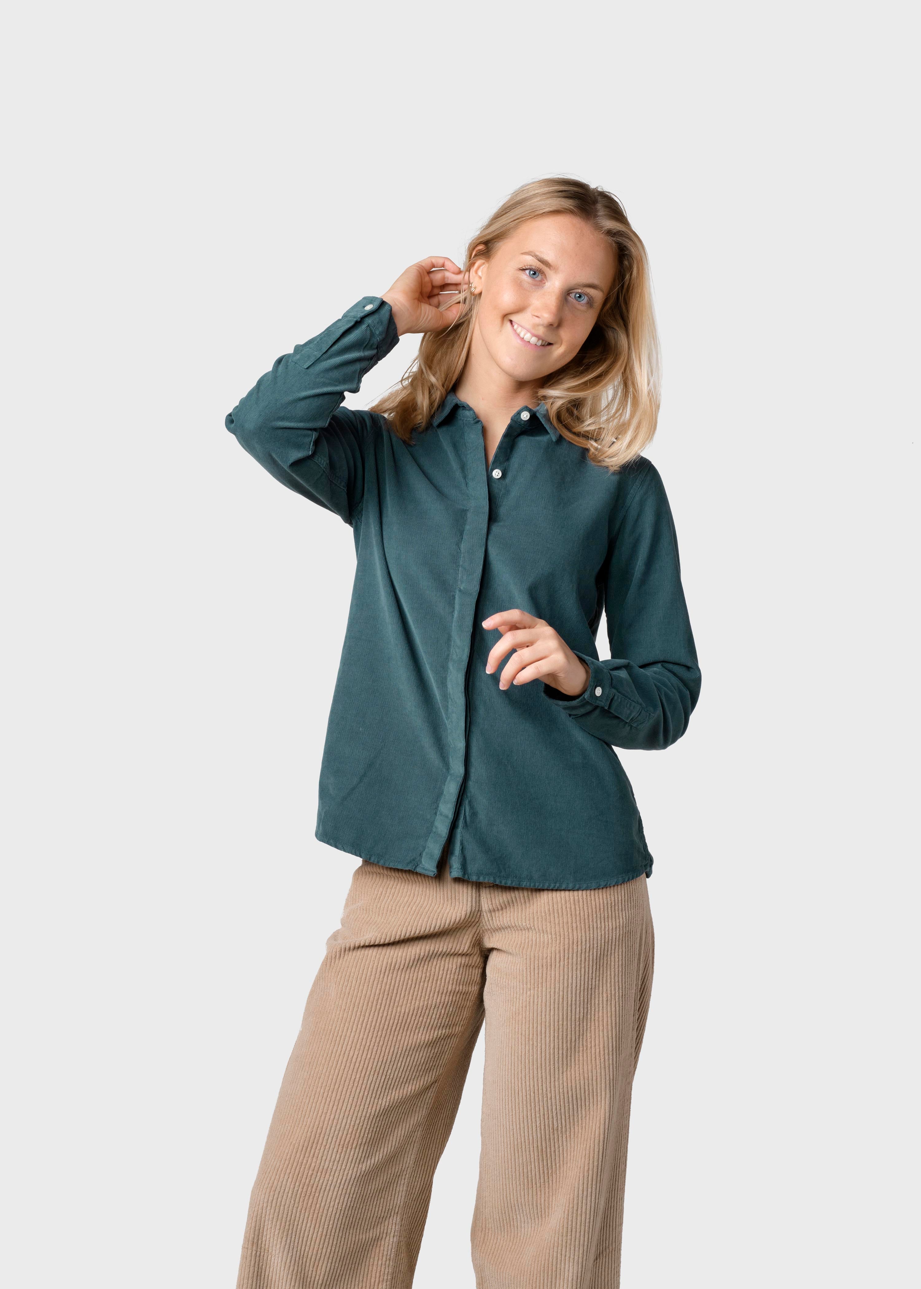 Julie Corduroy Shirt - Moss Green