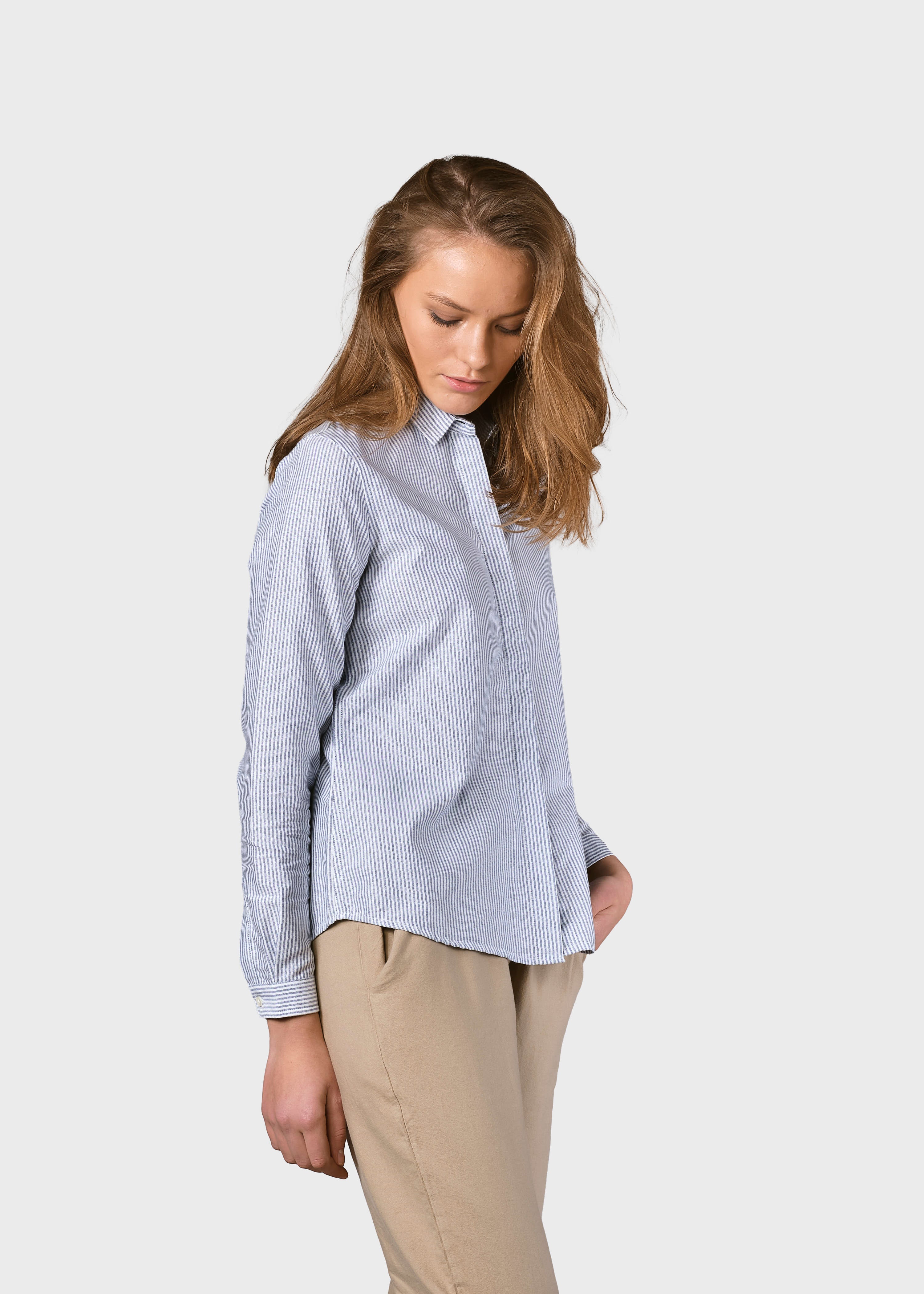 Julie Striped Shirt - White/navy