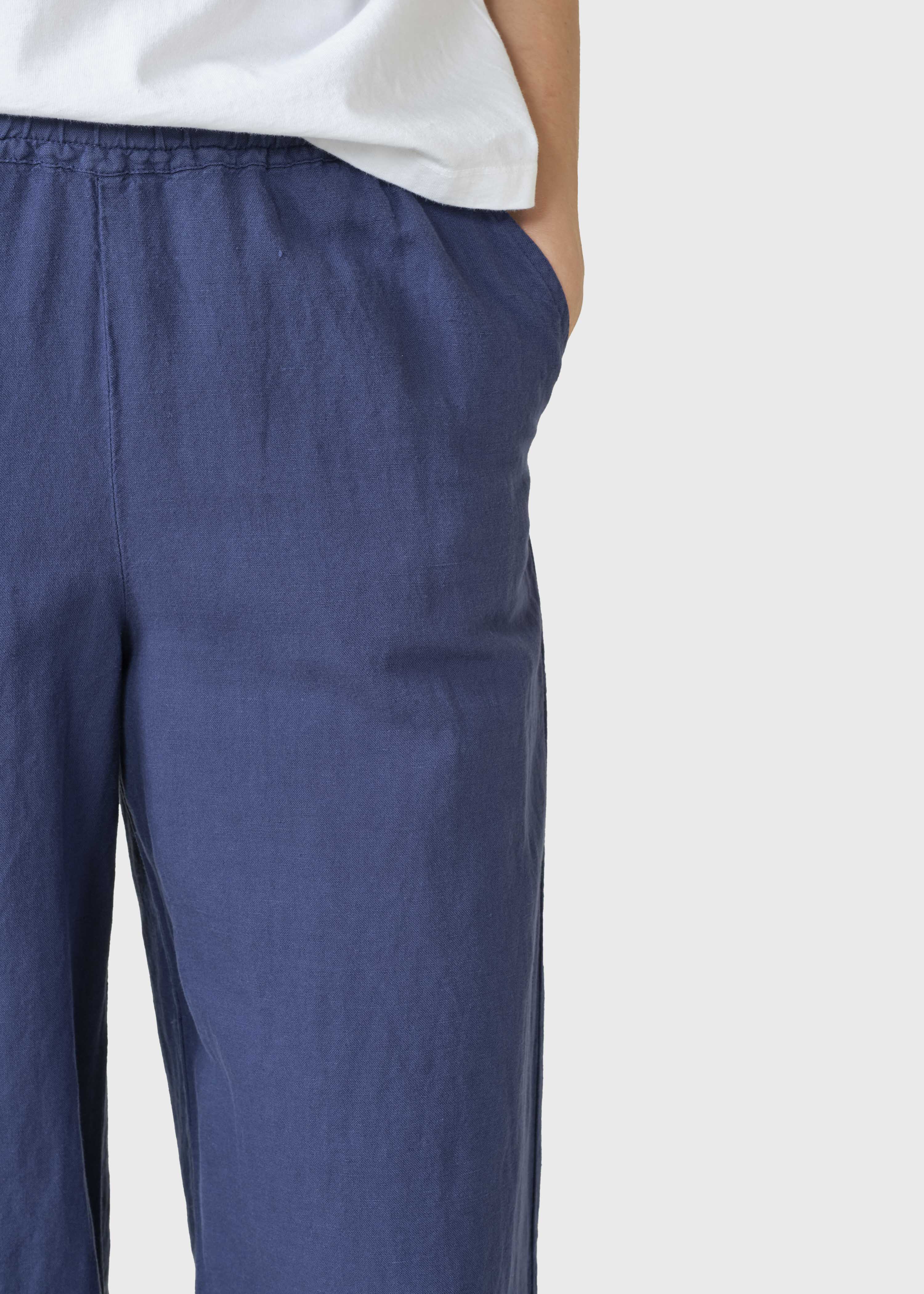 Kaja Cotton/linen Pants - Ocean